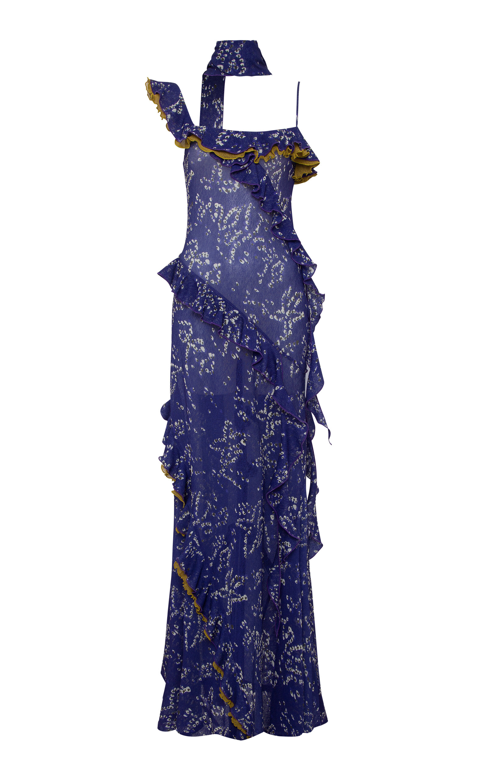 SIEDRÉS Monica Ruffled Chiffon Maxi Dress