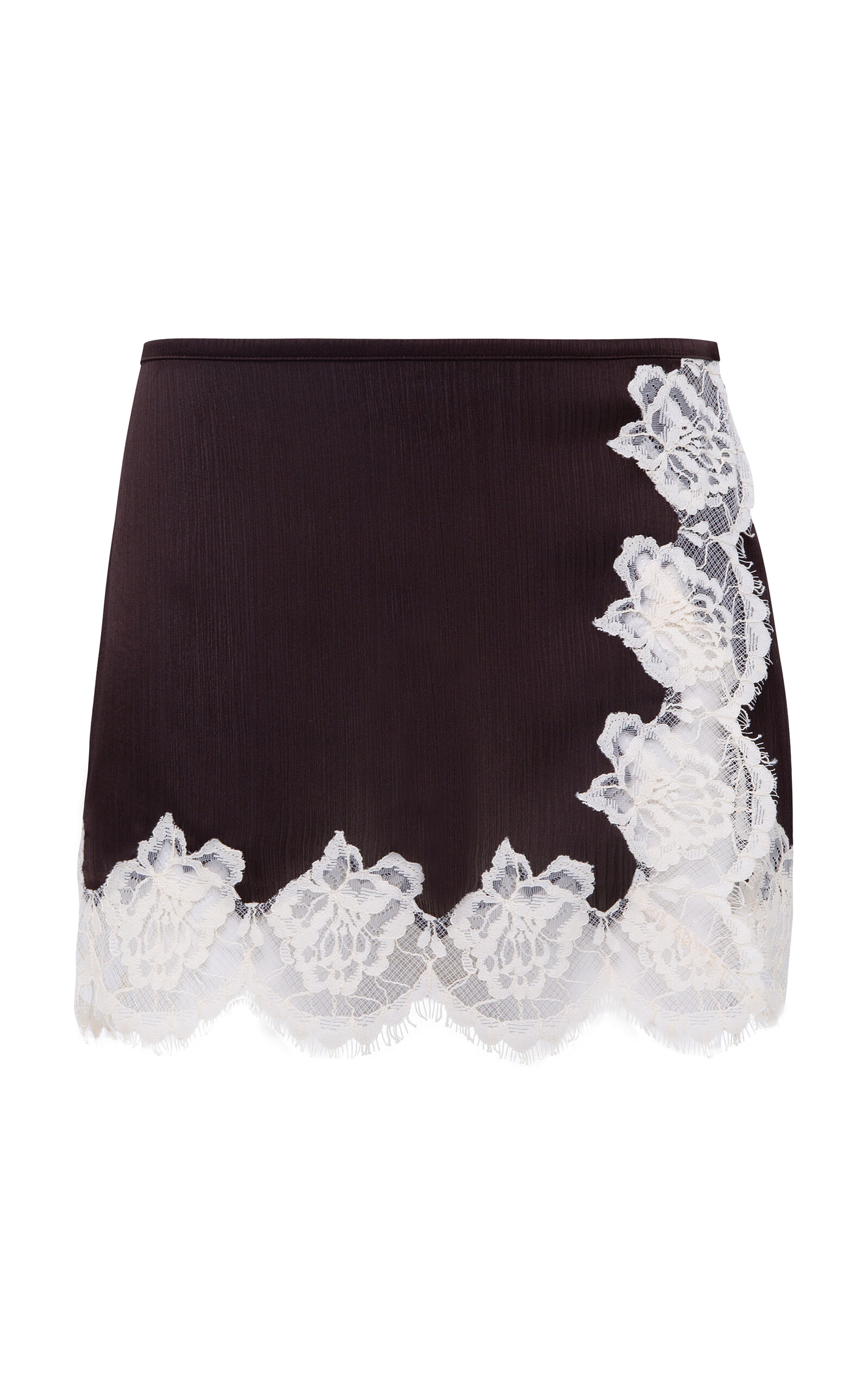 SIEDRÉS Nieca Laced Satin Mini Skirt