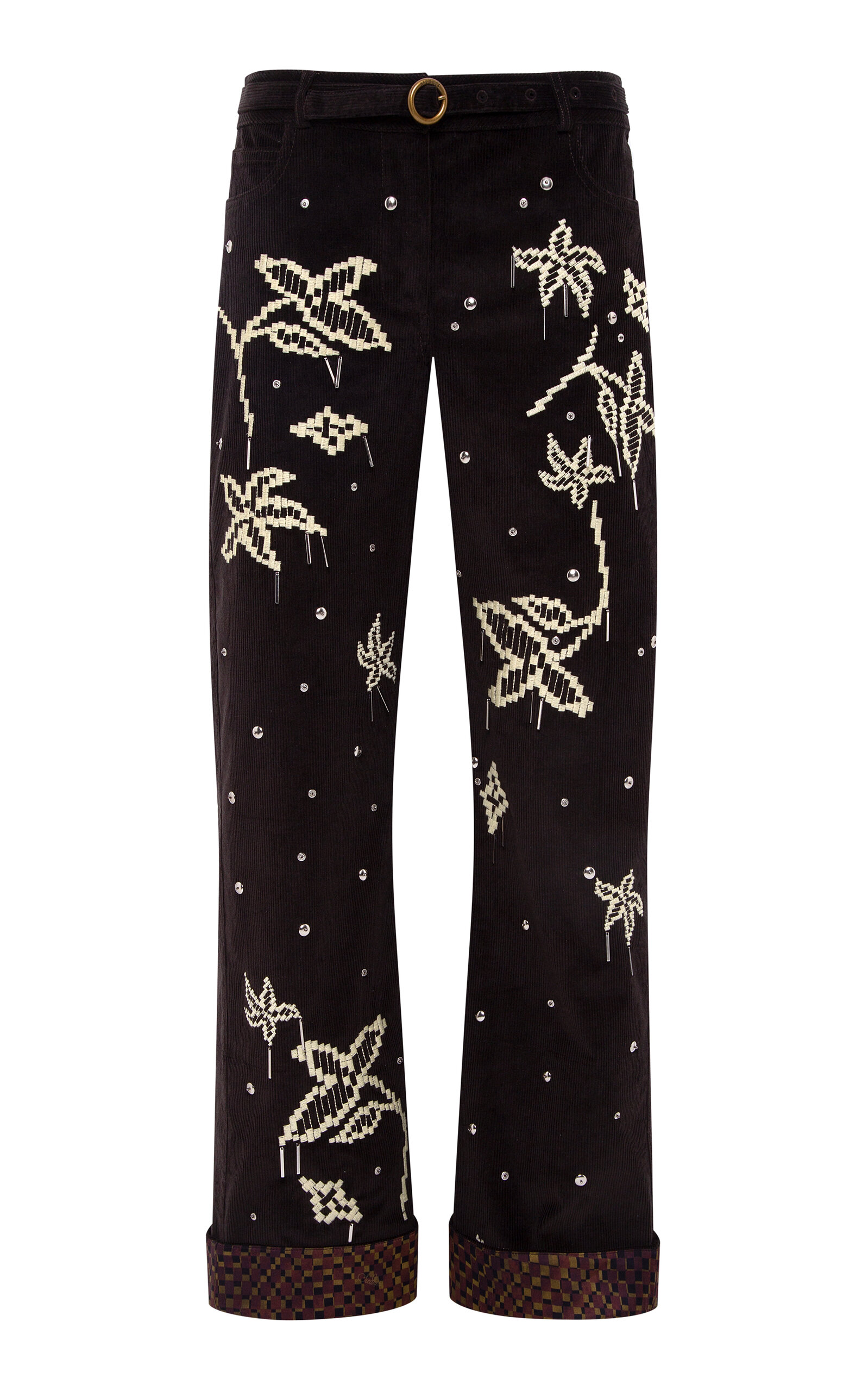 SIEDRÉS Vera Embroidered Corduroy Pants