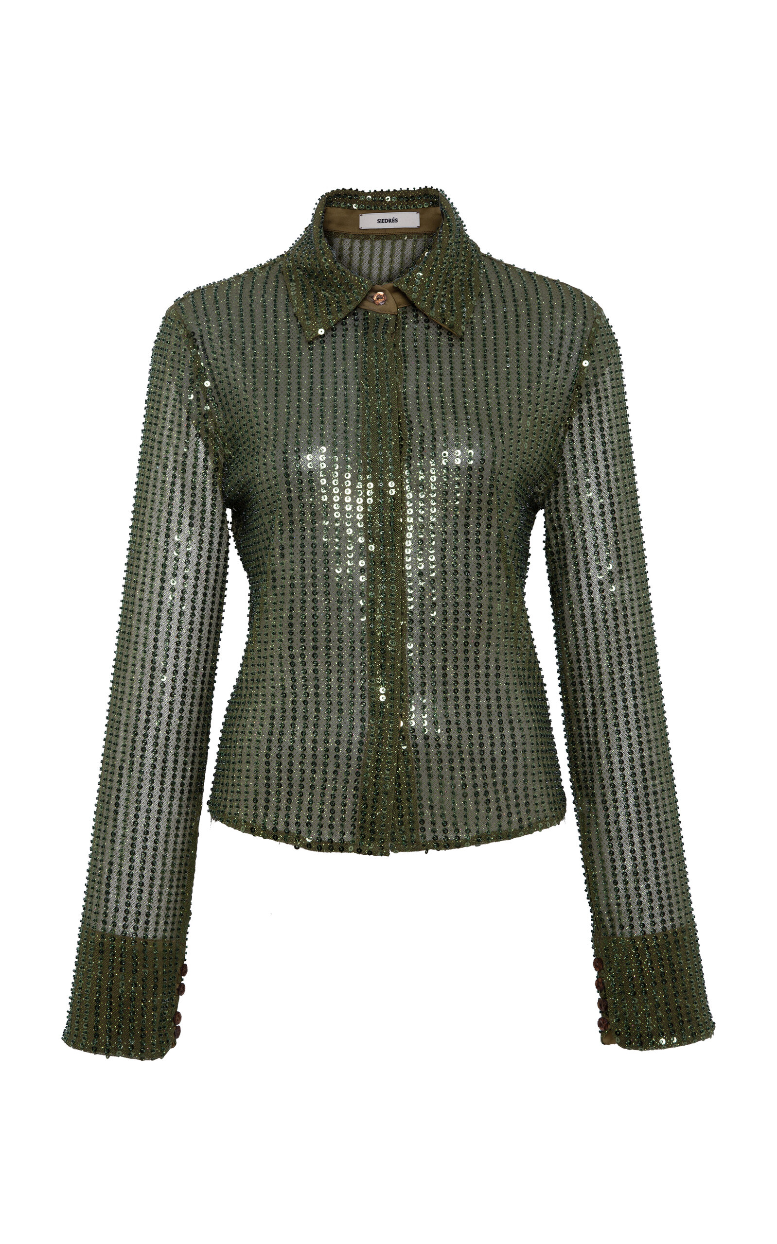 SIEDRÉS Sezanne Sheer Sequinned Top