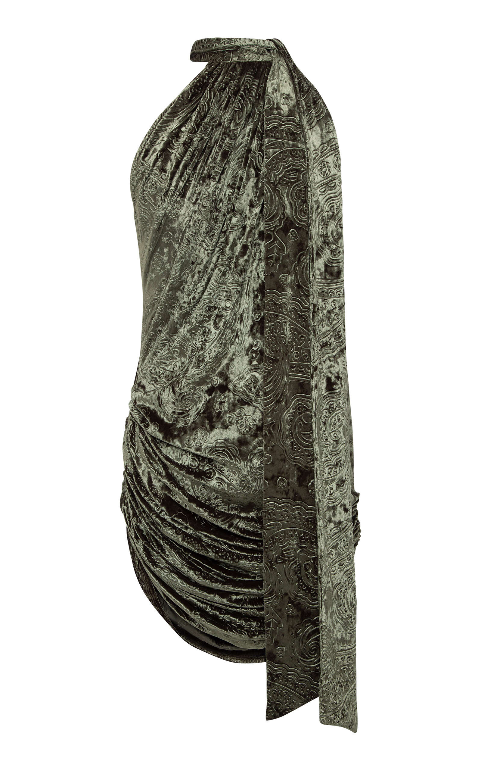 SIEDRÉS Franky Halter Velvet Mini Dress