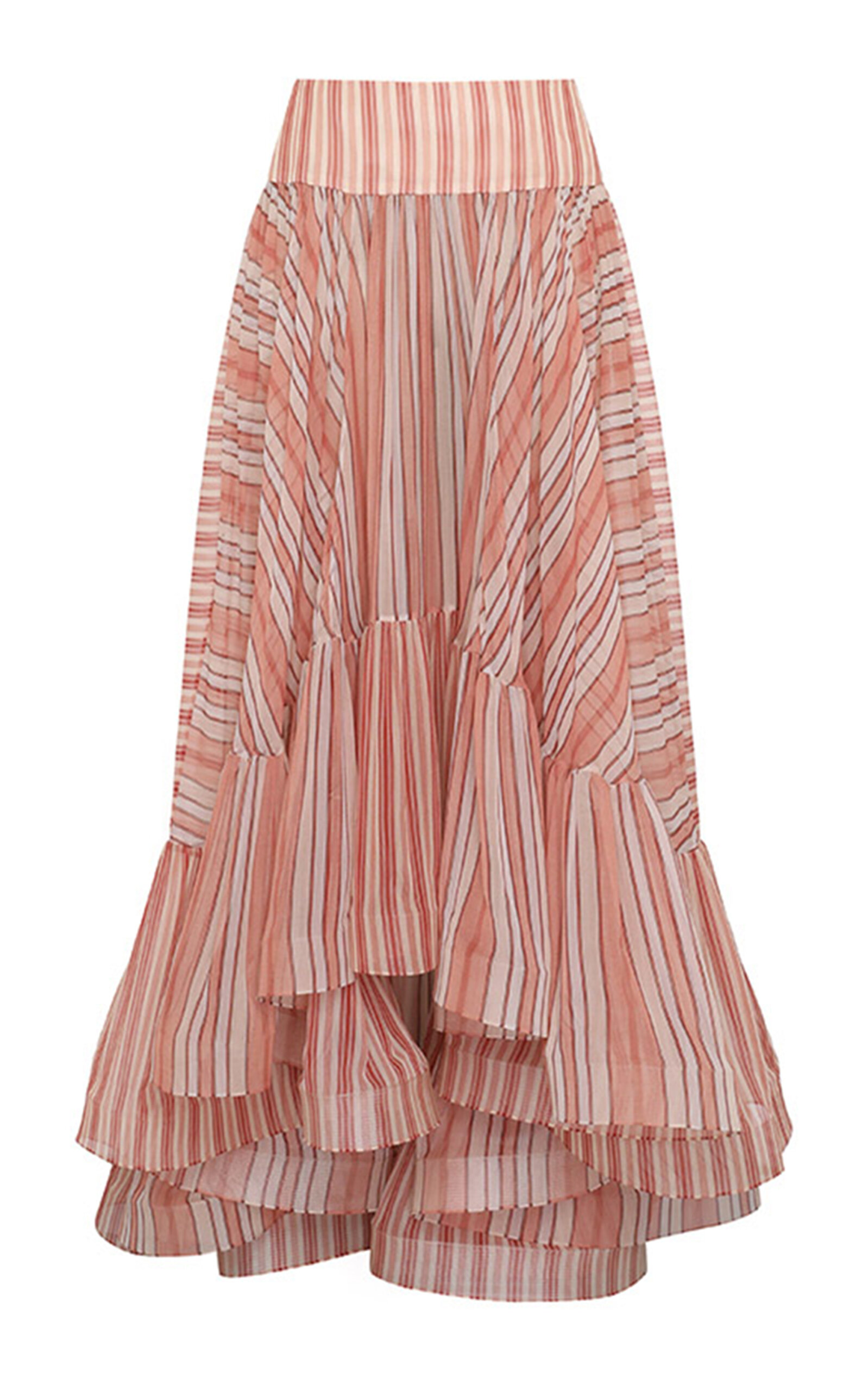 Zimmermann Rebellion Bohemian Chiffon Midi Skirt - Women's Clothing