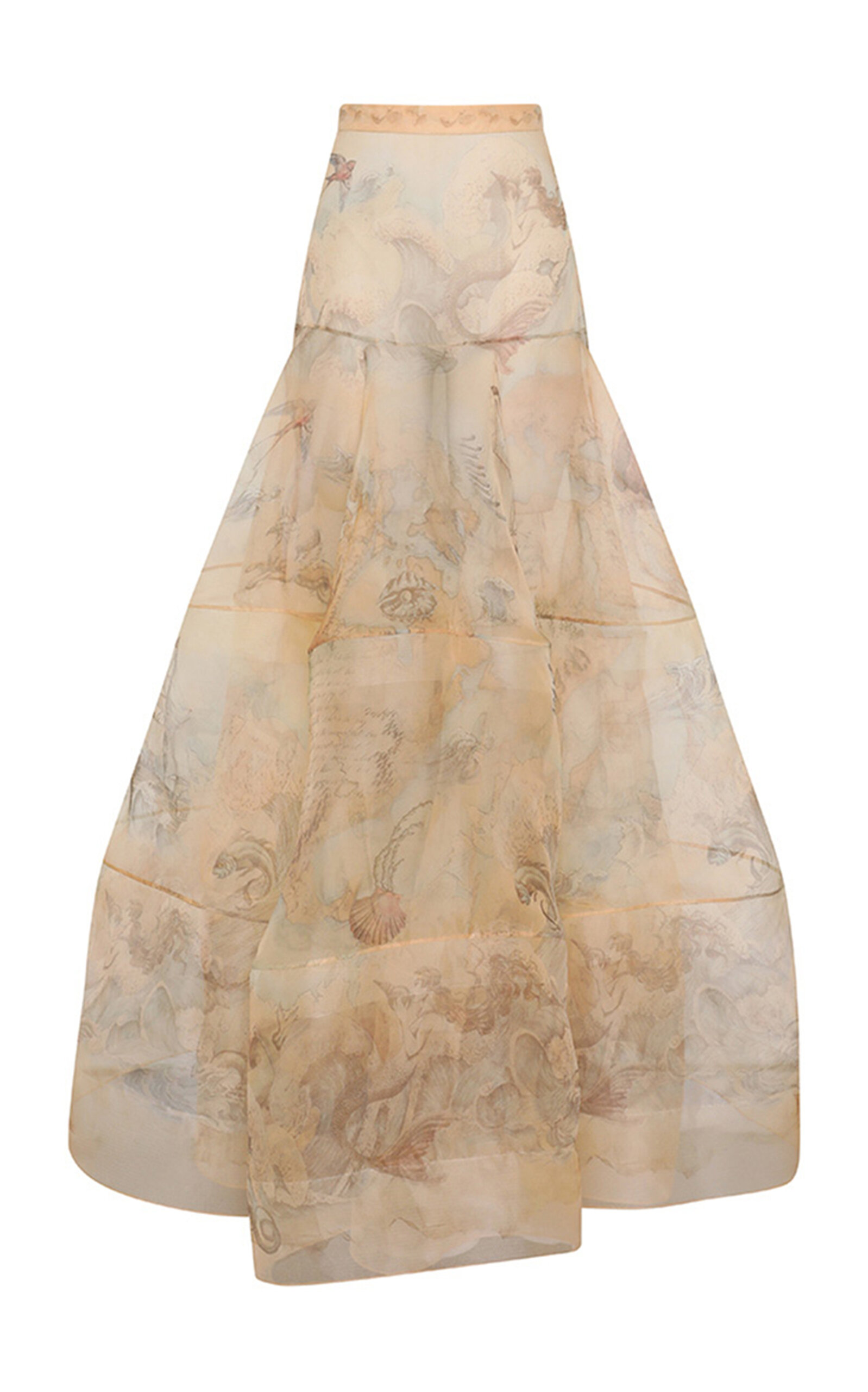 Zimmermann Rebellion Lantern Silk Organza Maxi Skirt