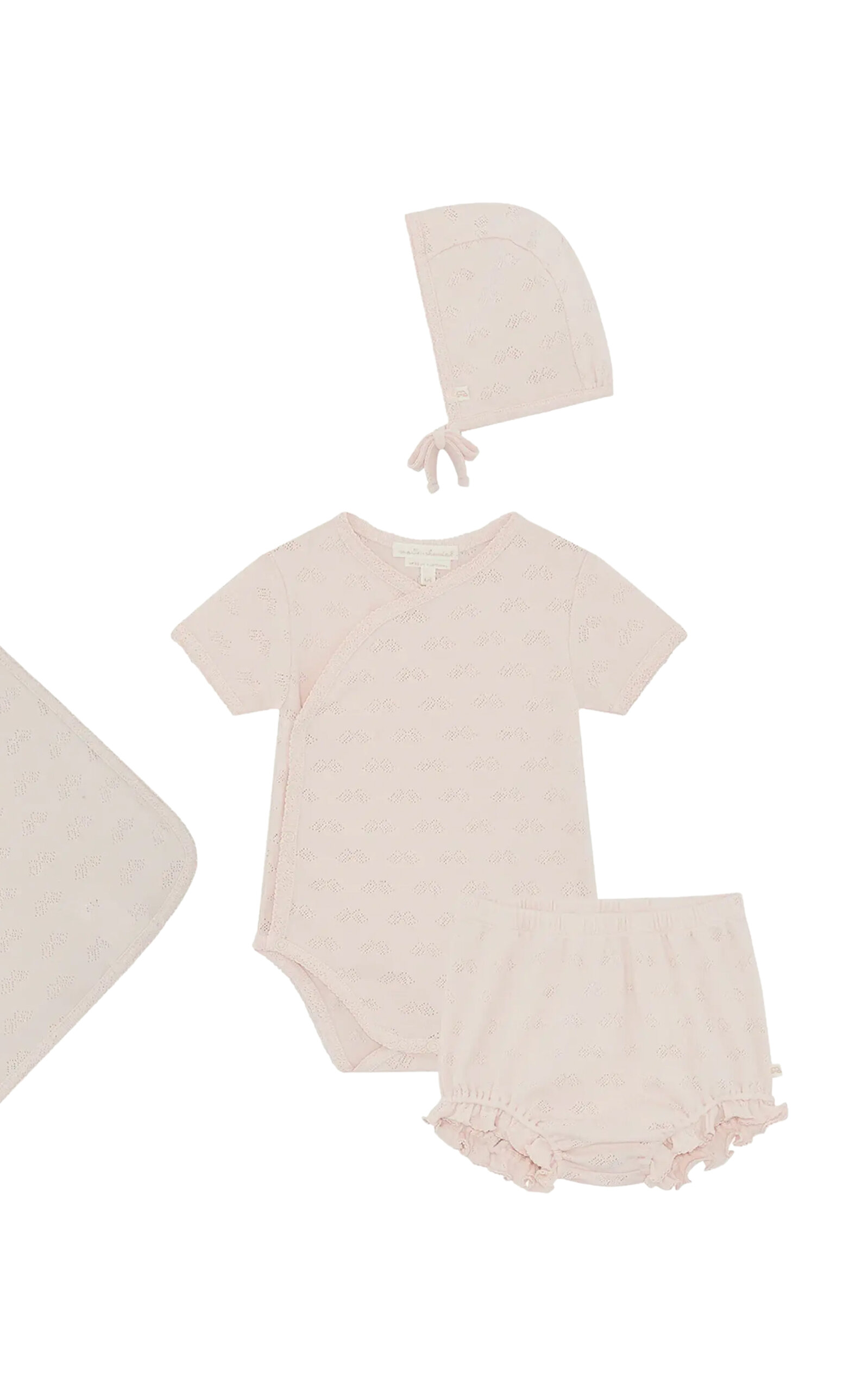 Marie-Chantal Araminta Angel Wing Pointelle-Knit Cotton Gift Set