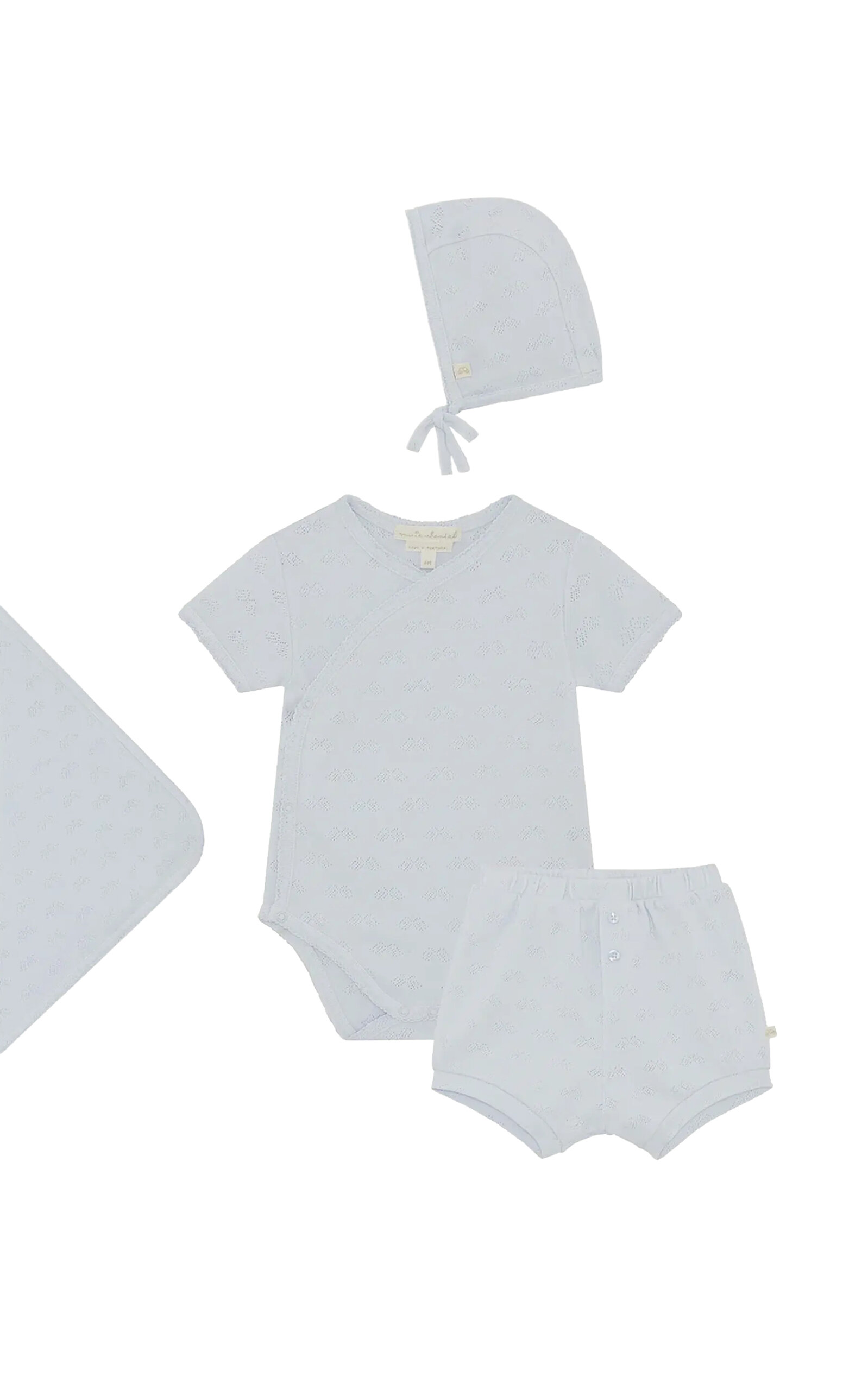 Marie-Chantal Andi Angel Wing Pointelle-Knit Cotton Gift Set