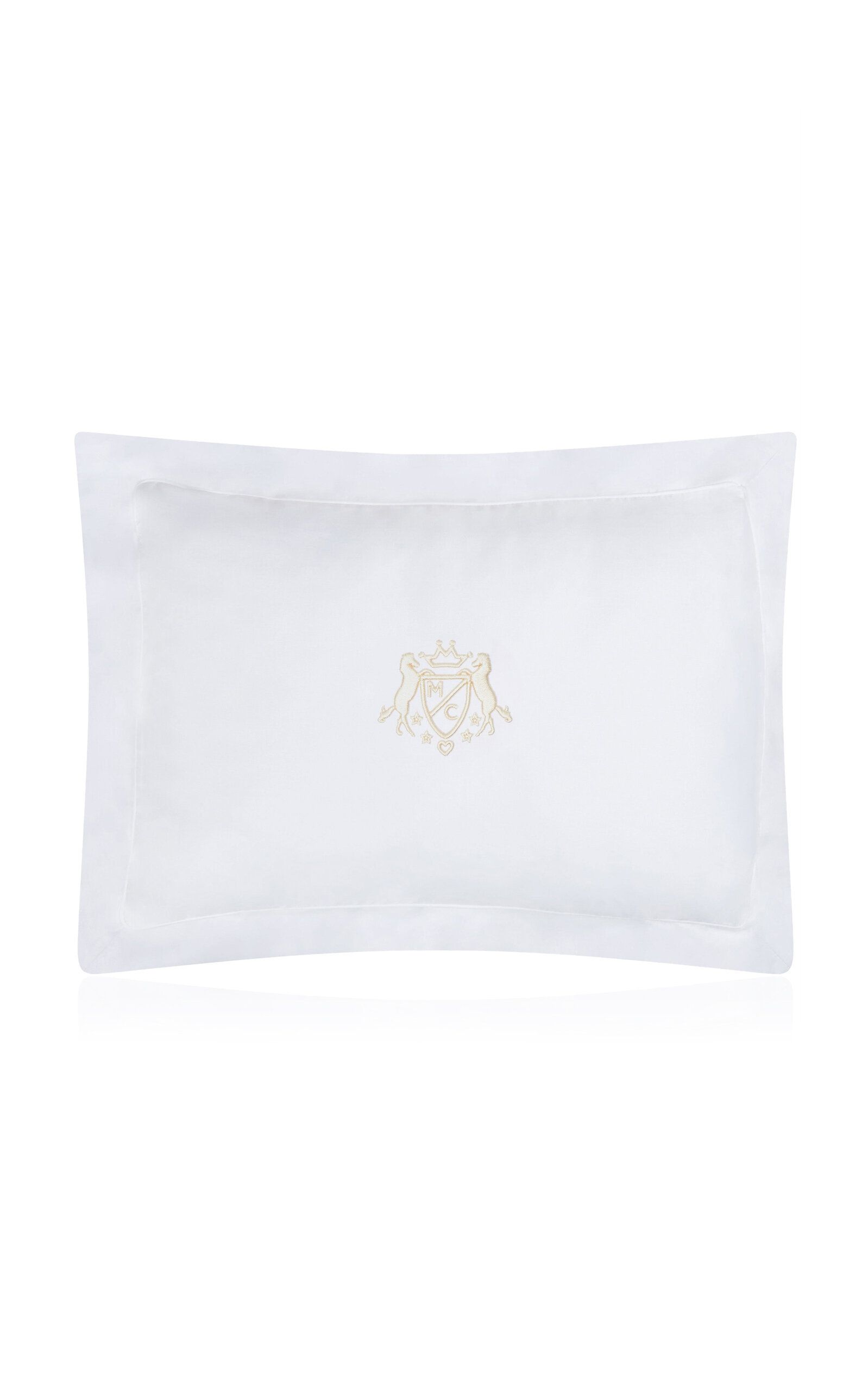 Marie-Chantal The Crest Cotton Cushion Cover - White