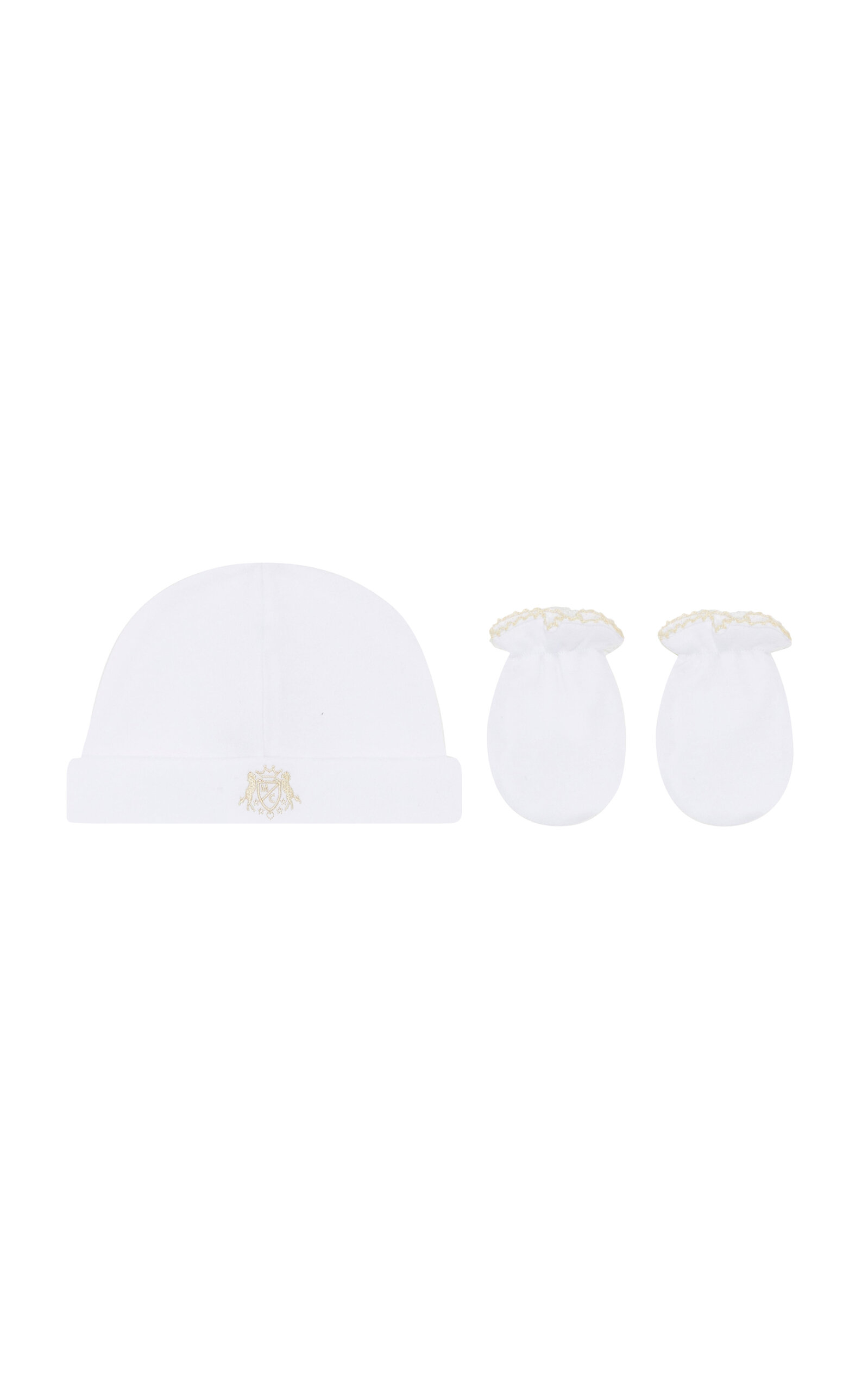 Marie-Chantal The Crest Infants' Cotton Hat & Mitten Set