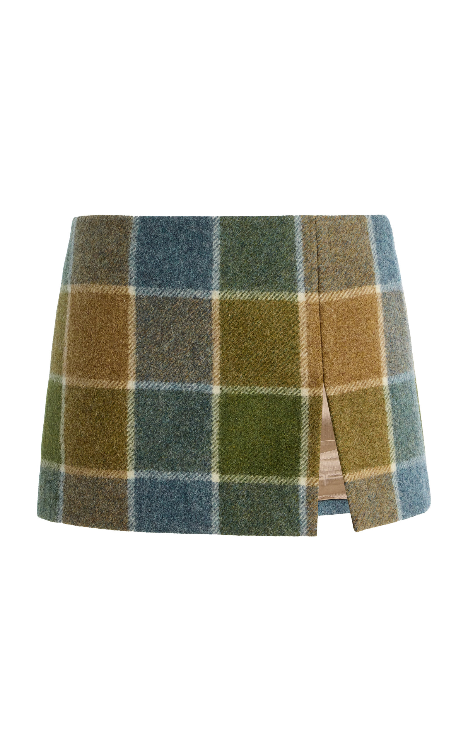 Miu Miu Checked Wool Mini Skirt - Men's Clothing
