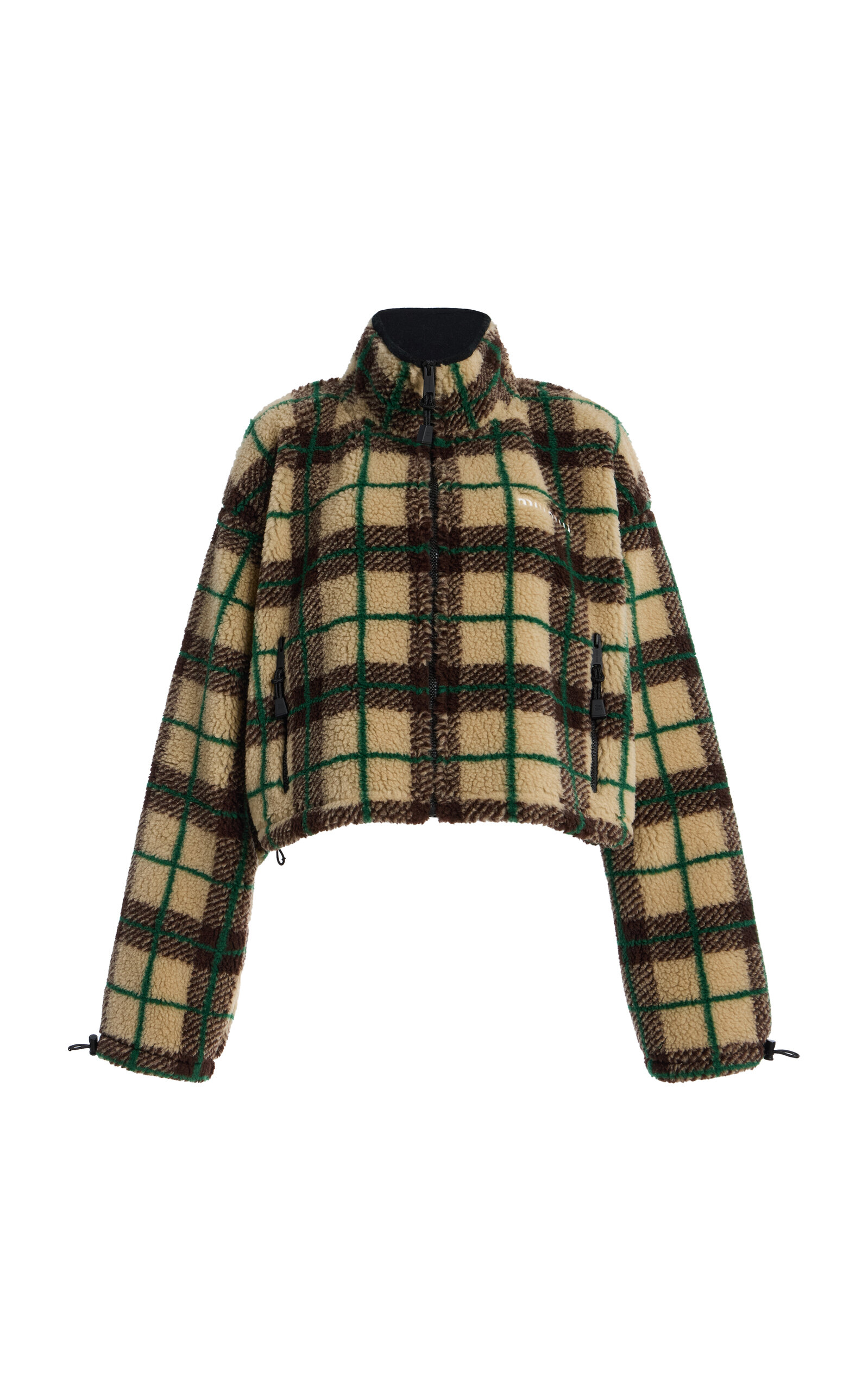 Miu Miu Checked Teddy Jacket