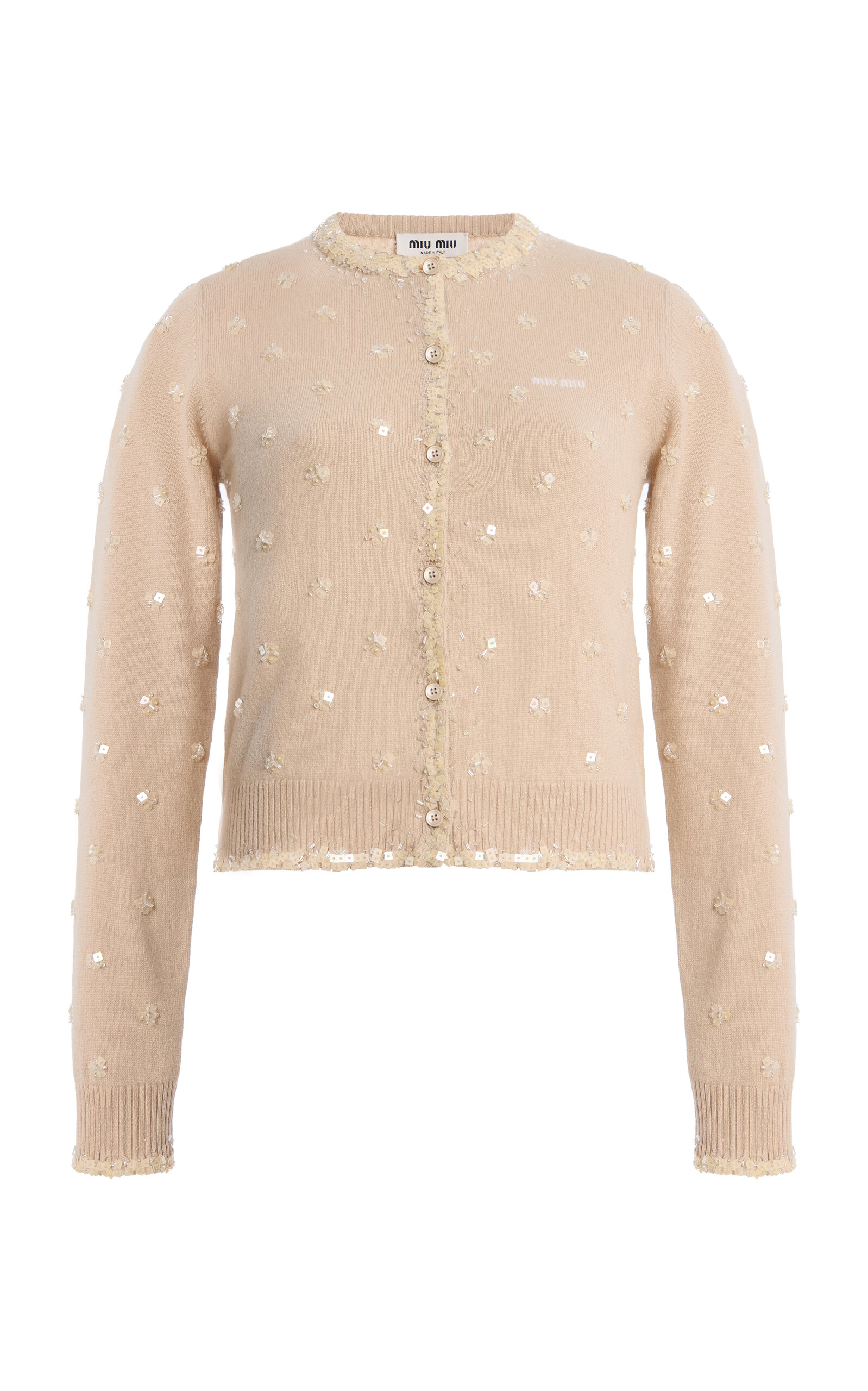 Miu Miu Embellished Cashmere Cardigan - Women's Clothing
