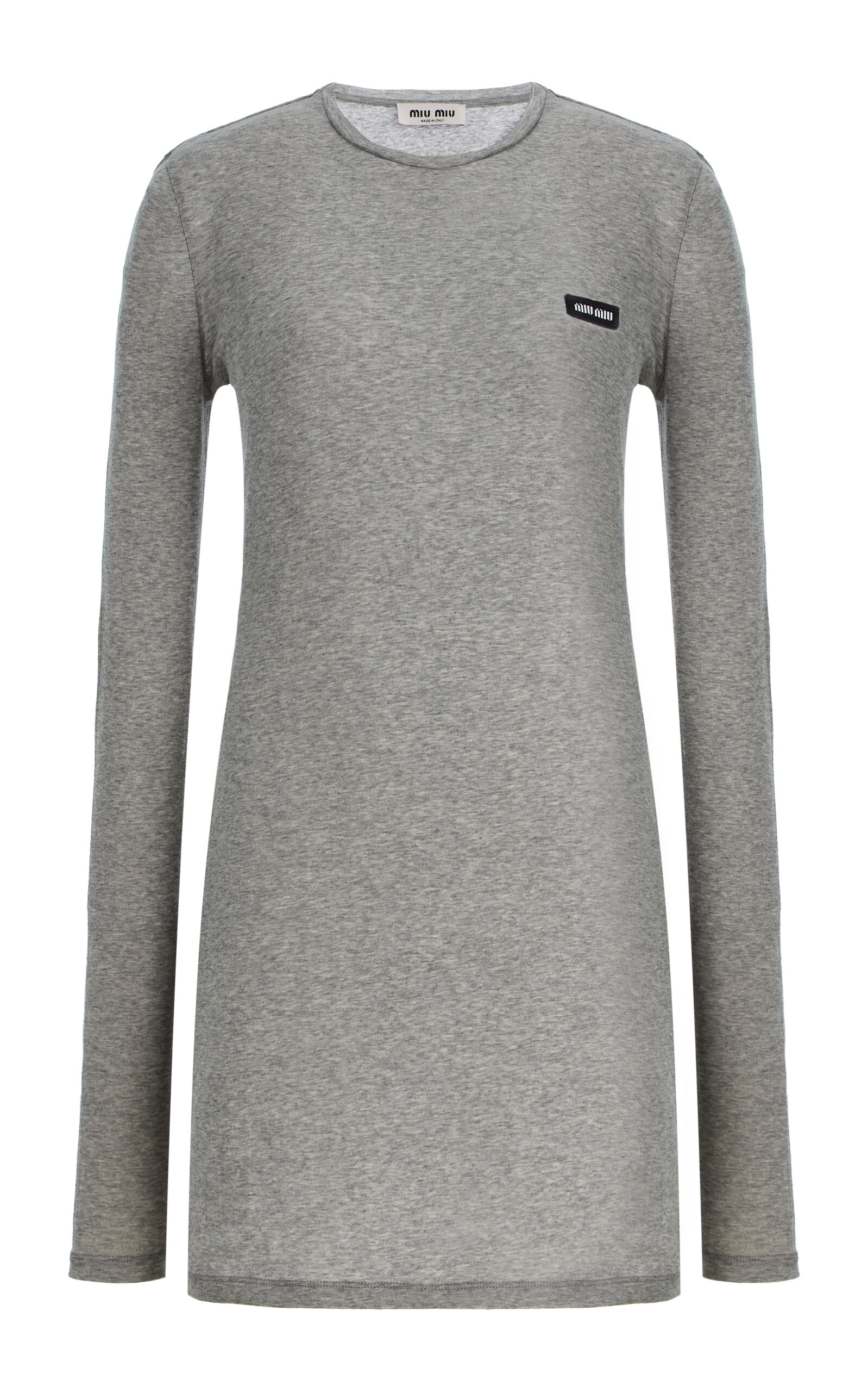 Miu Miu Ribbed Cotton T-Shirt Mini Dress