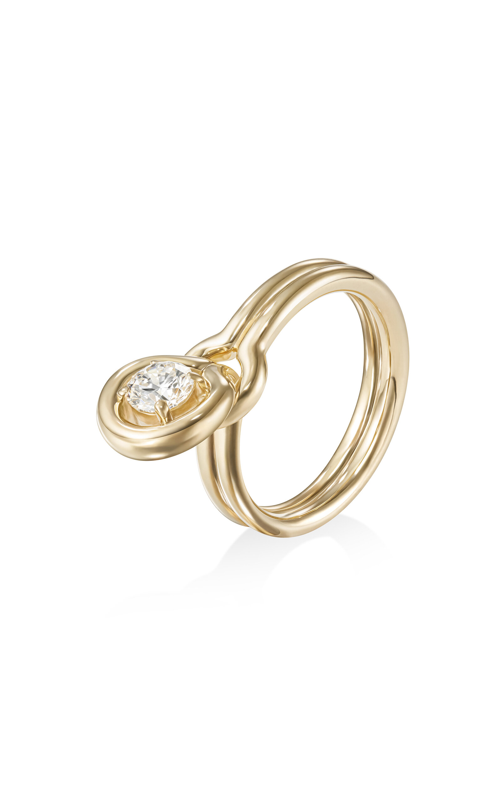 18k Yellow Gold Rocky Ring Medium