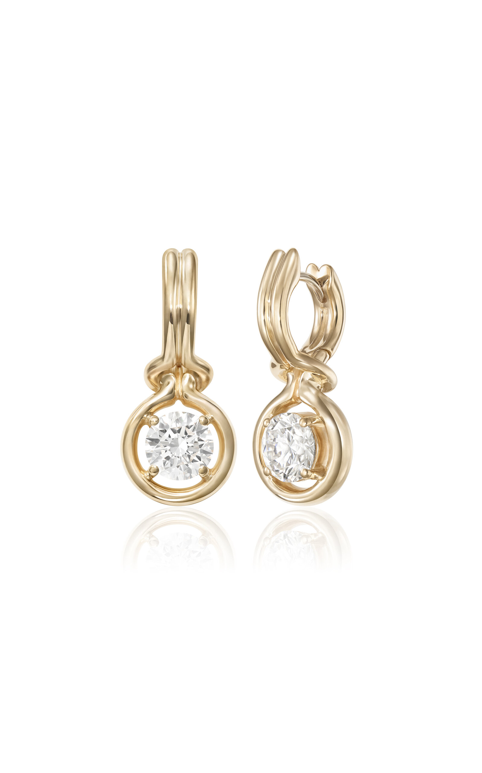 18k Yellow Gold Rocky Earring Large