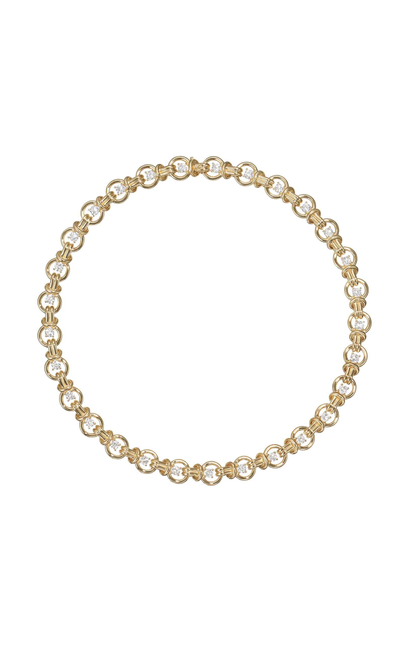 Melissa Kaye 18k Yellow Gold And Diamond Rocky Necklace