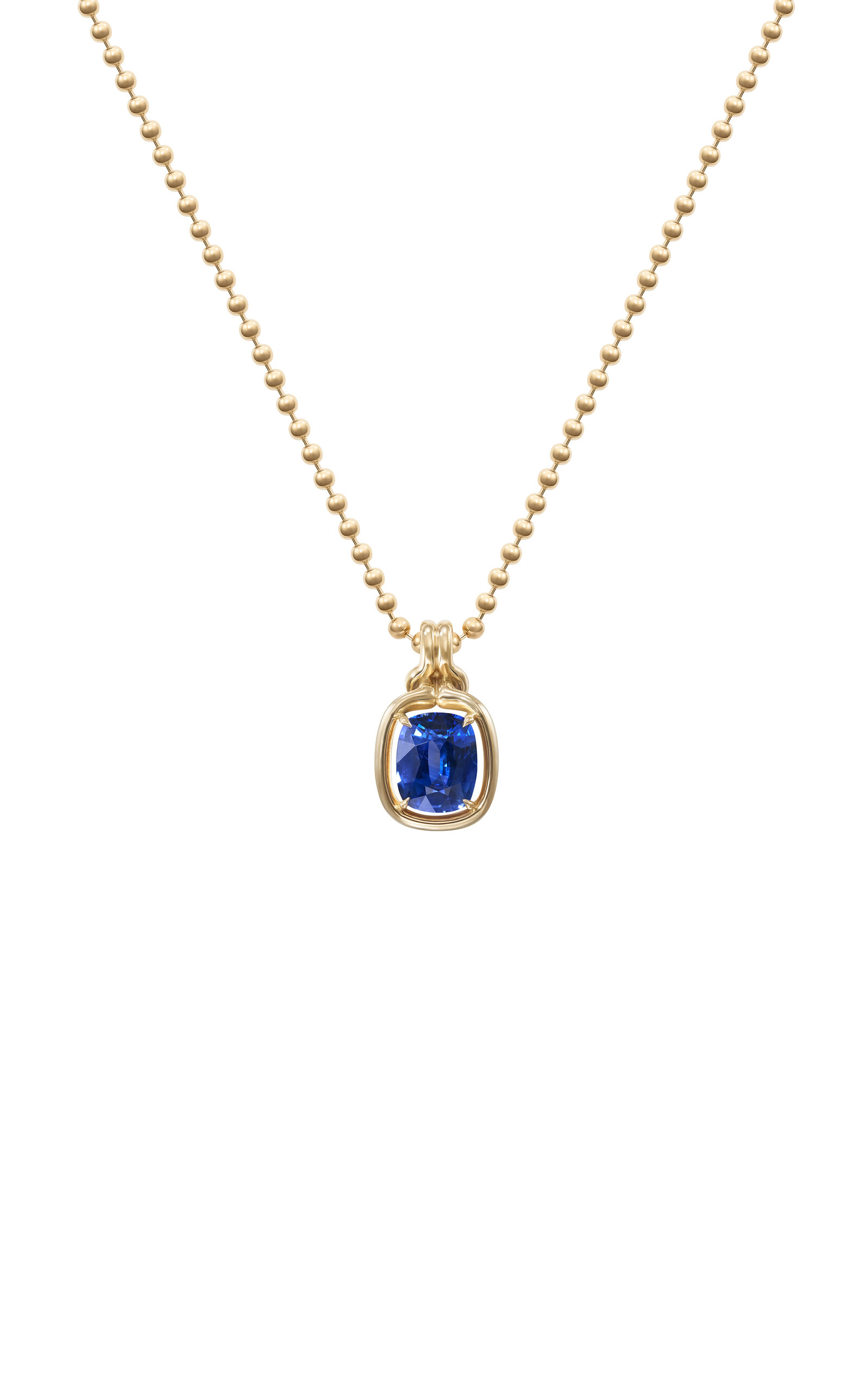 Melissa Kaye 18k Yellow Gold And Blue Saphire Rocky Ooak Pendant