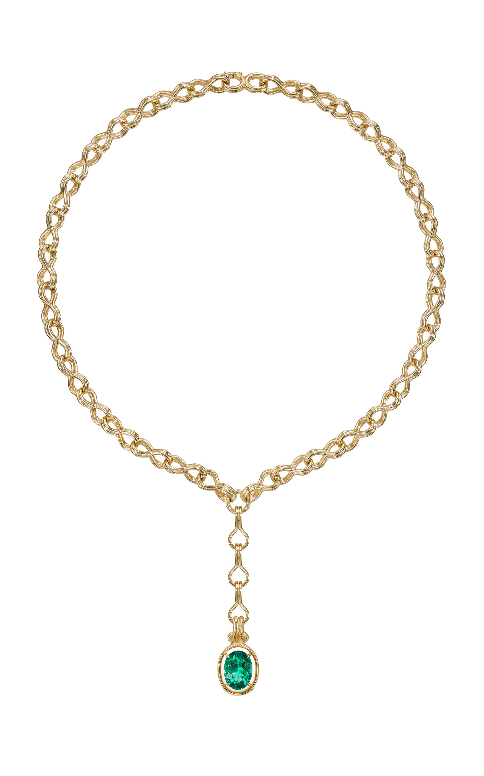 Melissa Kaye 18k Yellow Gold Rocky Infinity Necklace