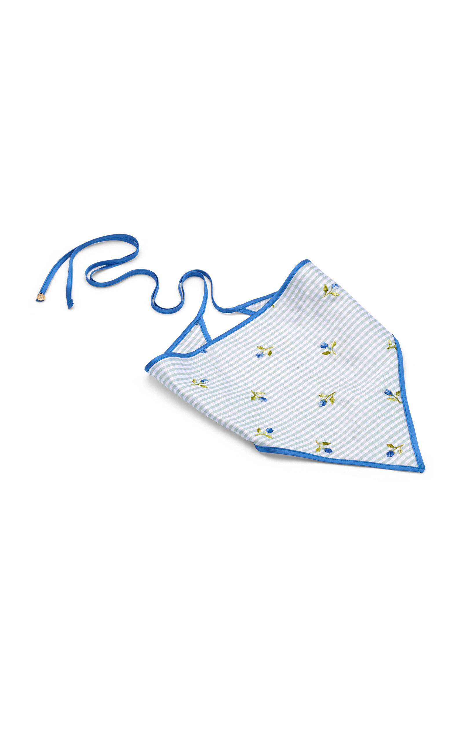 Tulip Gingham Silk-Organza Bandana