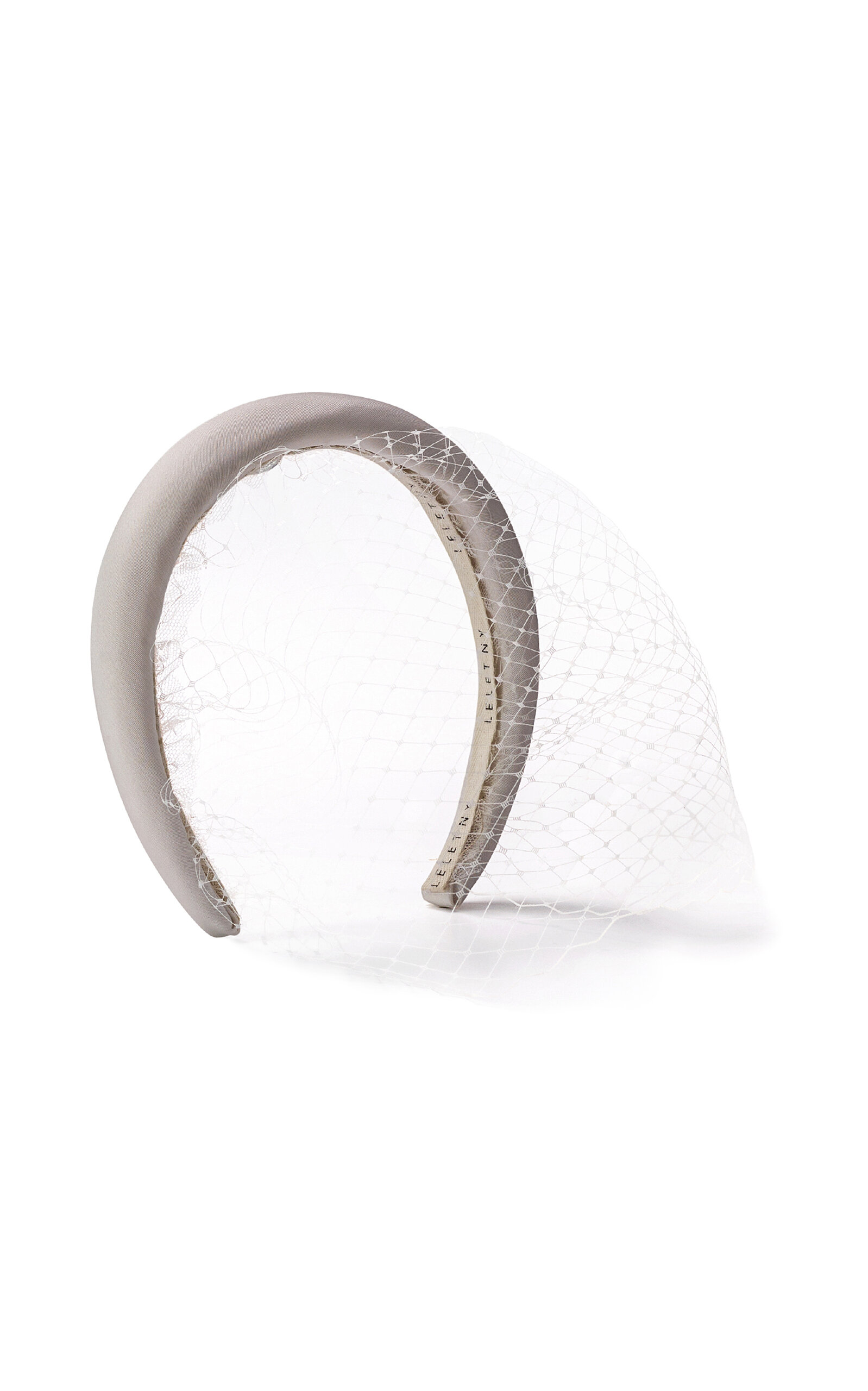Lelet NY Robyn Blusher Veil Silk-Faille Headband - White - OS