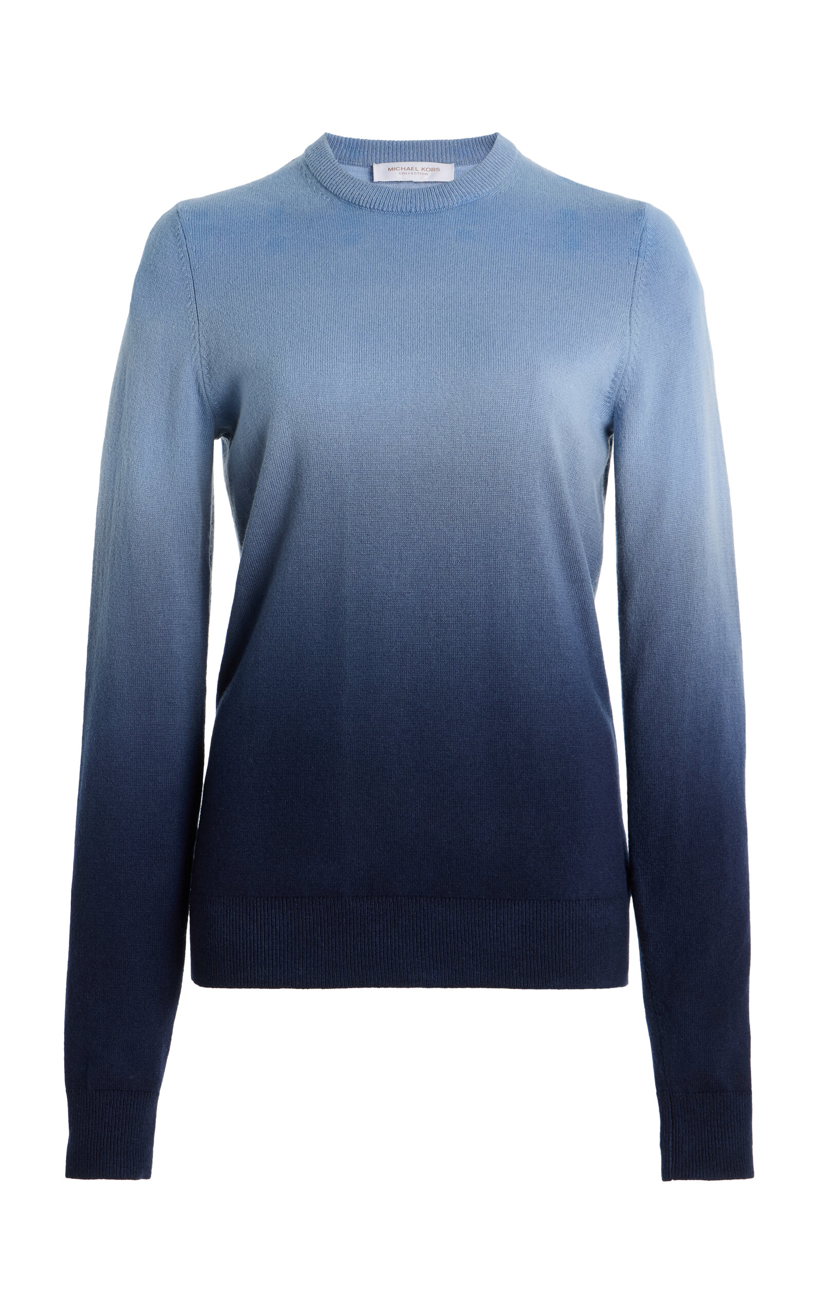 Michael Kors Ombre Cashmere Sweater In Blue