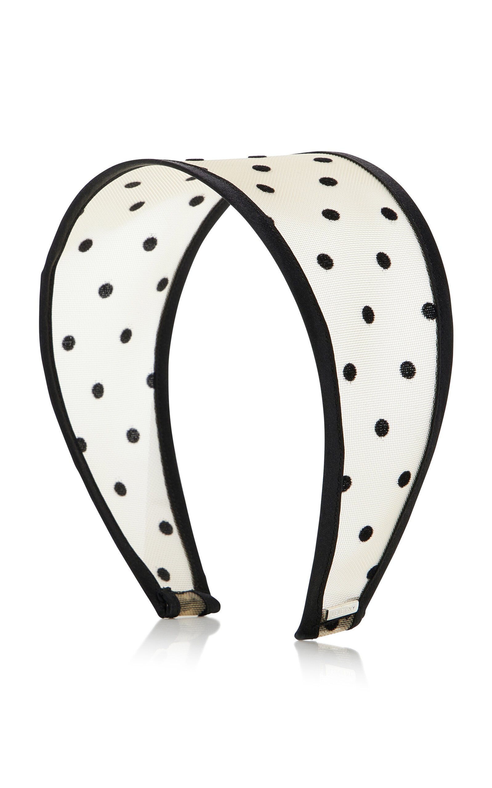 Lelet NY GIselle Polka-Dot Mesh Wide Headband - Moda Operandi