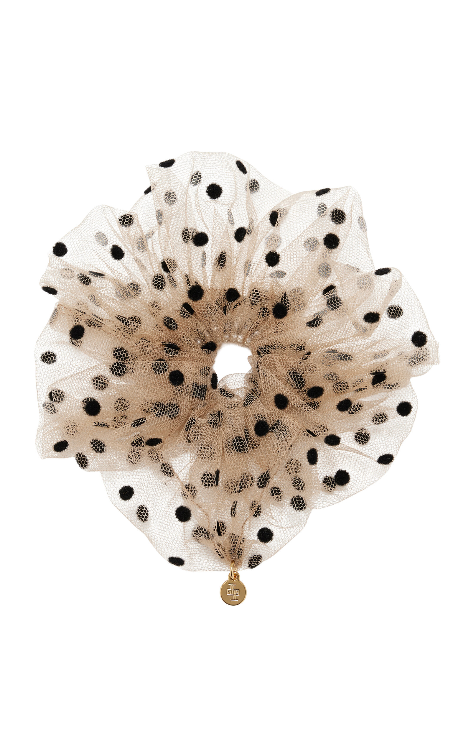 Lelet Ny Juliette Polka-dot Tulle Scrunchie In Multi