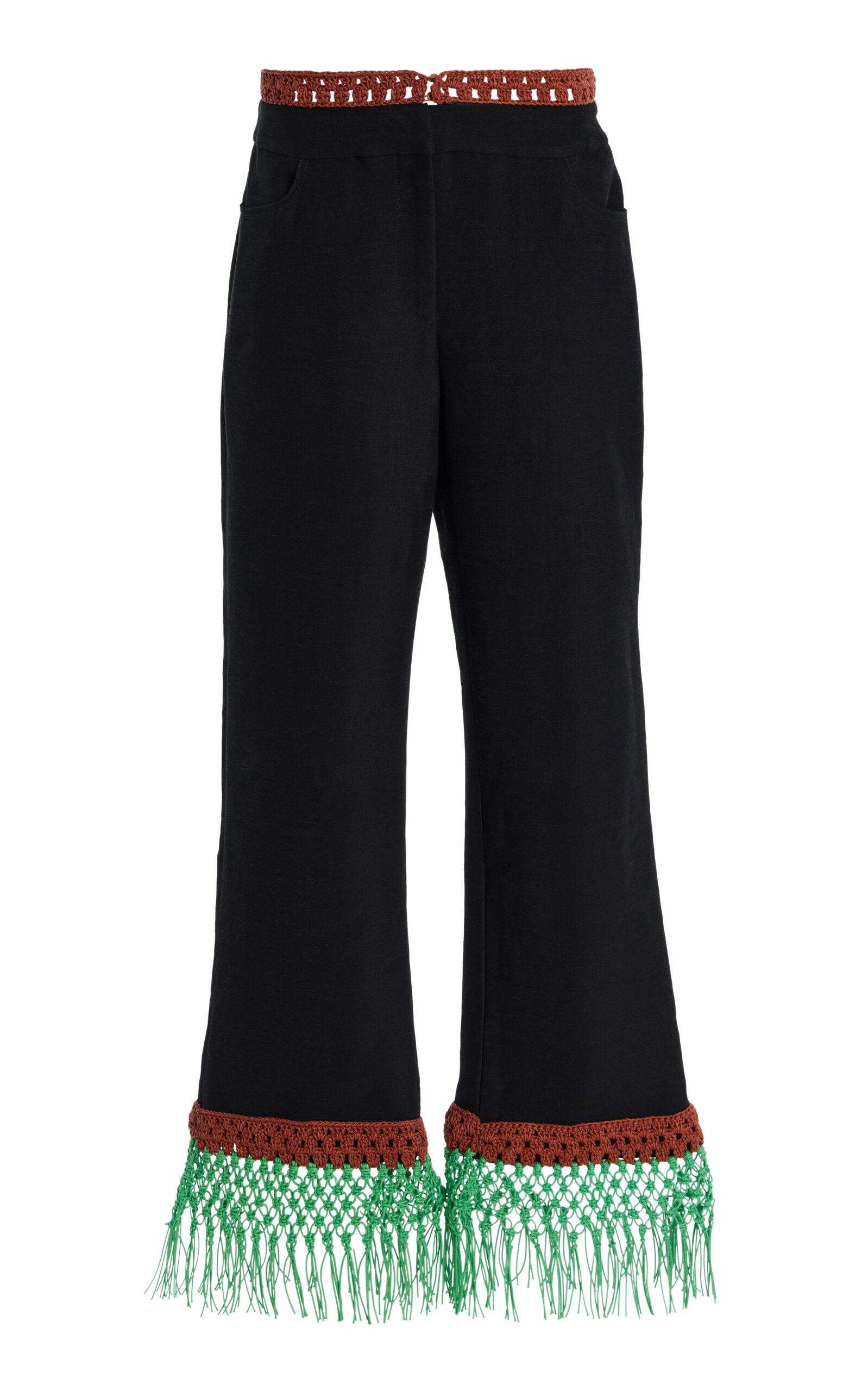Rosie Assoulin Macrame Pizzants Linen-Blend Flared Pants - Men's Clothing