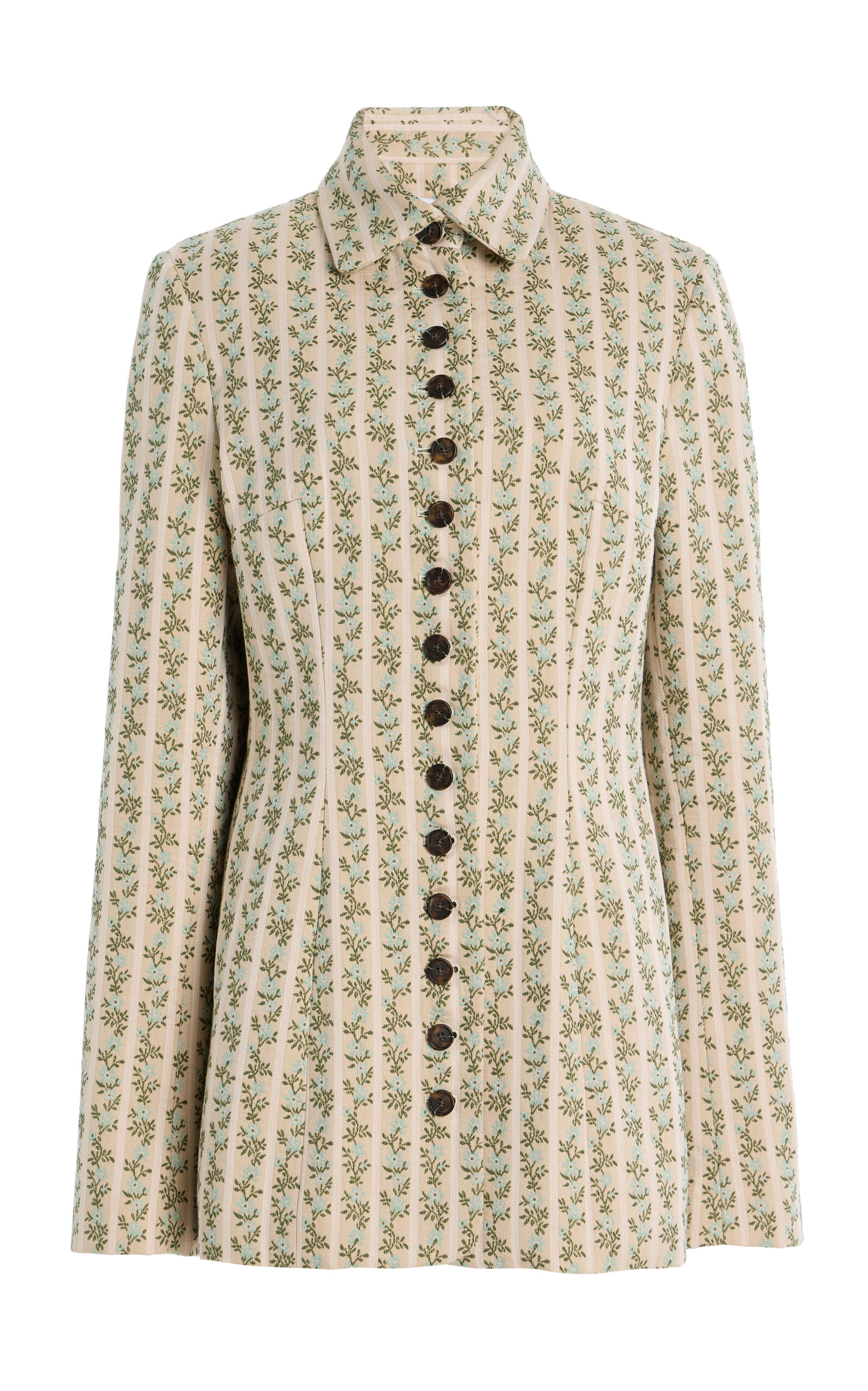 Rosie Assoulin Row; Row; Row Your Buttons Cotton Blazer