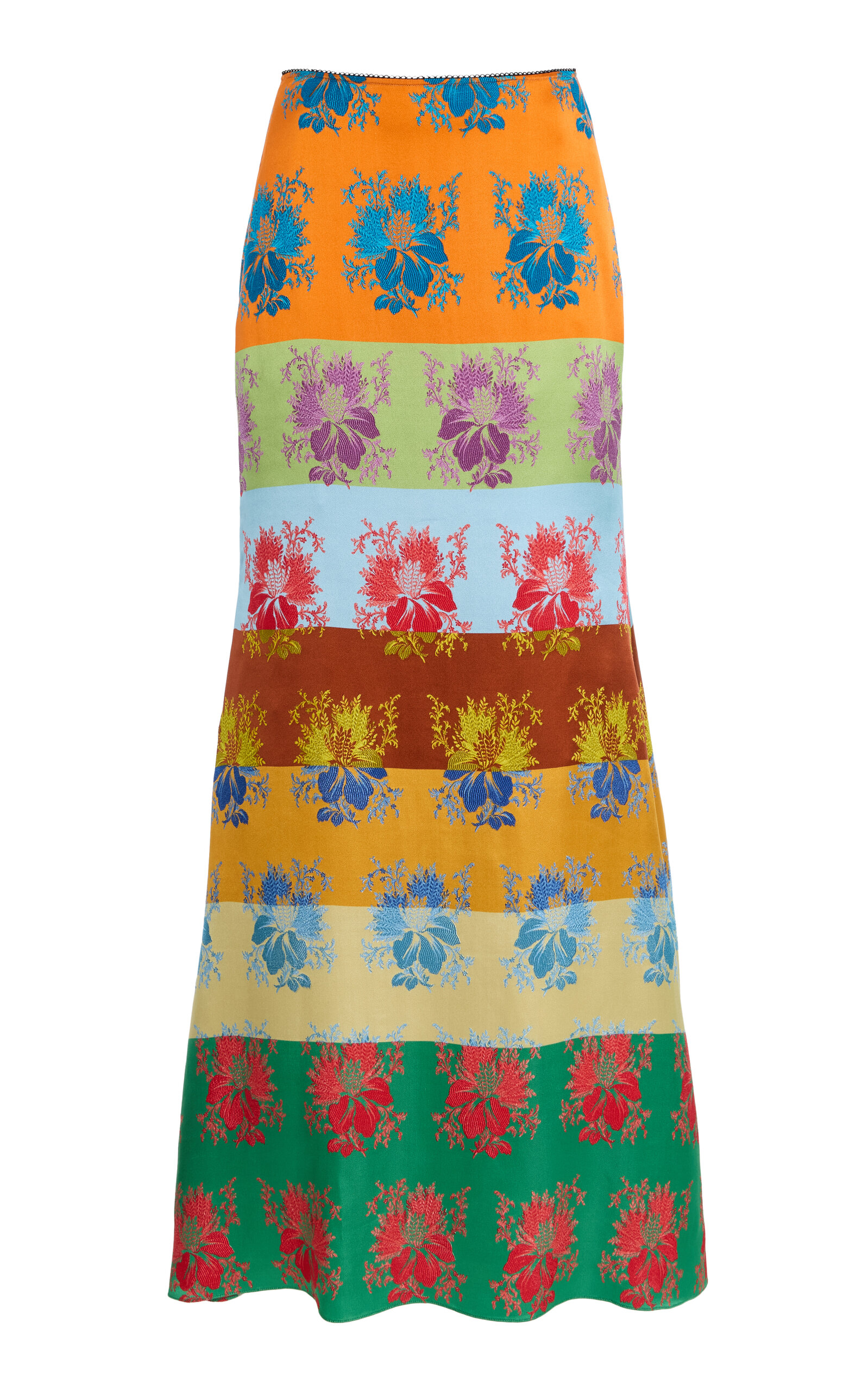 Rosie Assoulin Slippery When Wet Silk-Blend Maxi Skirt