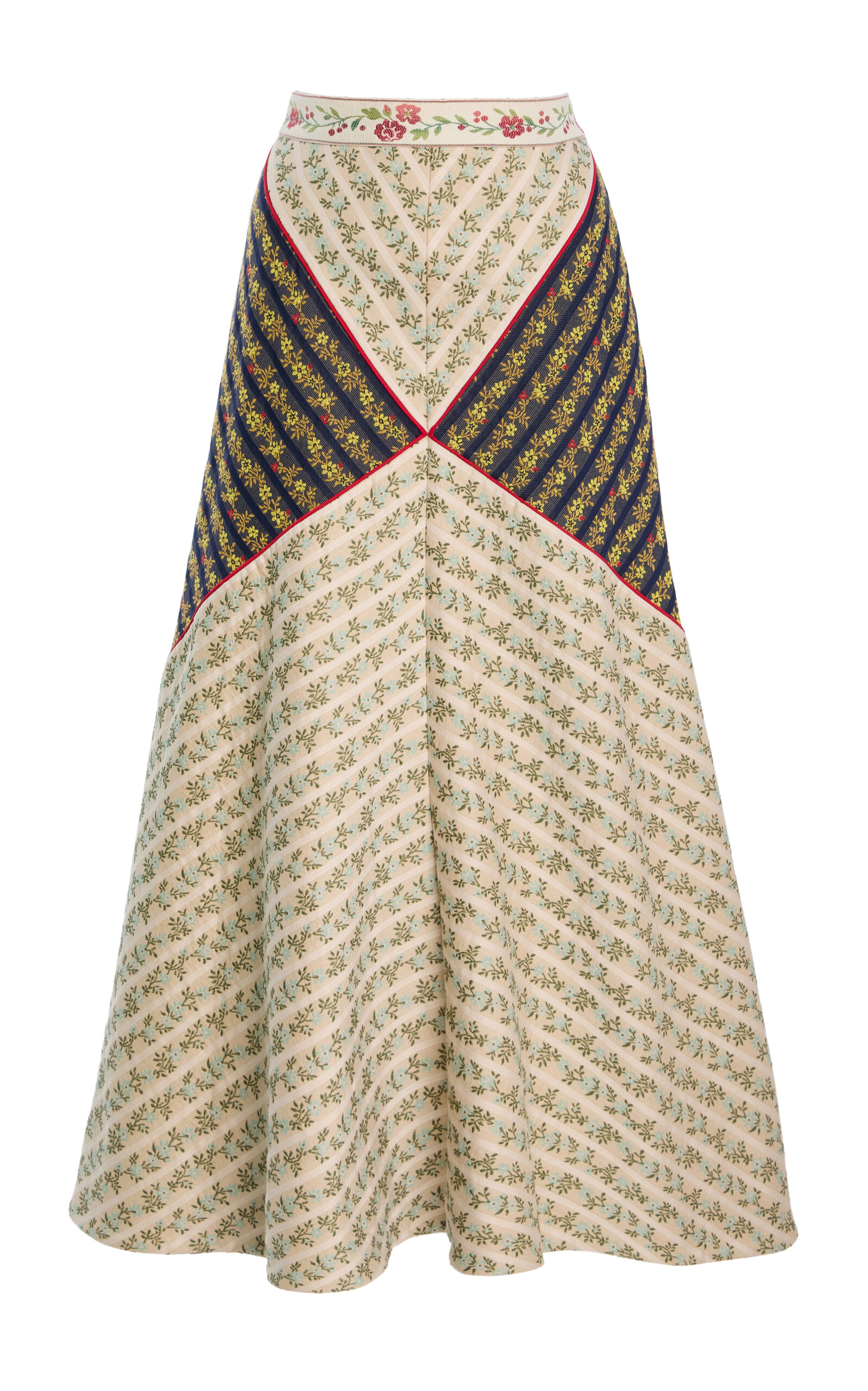 Rosie Assoulin Diamond Cotton Skirt