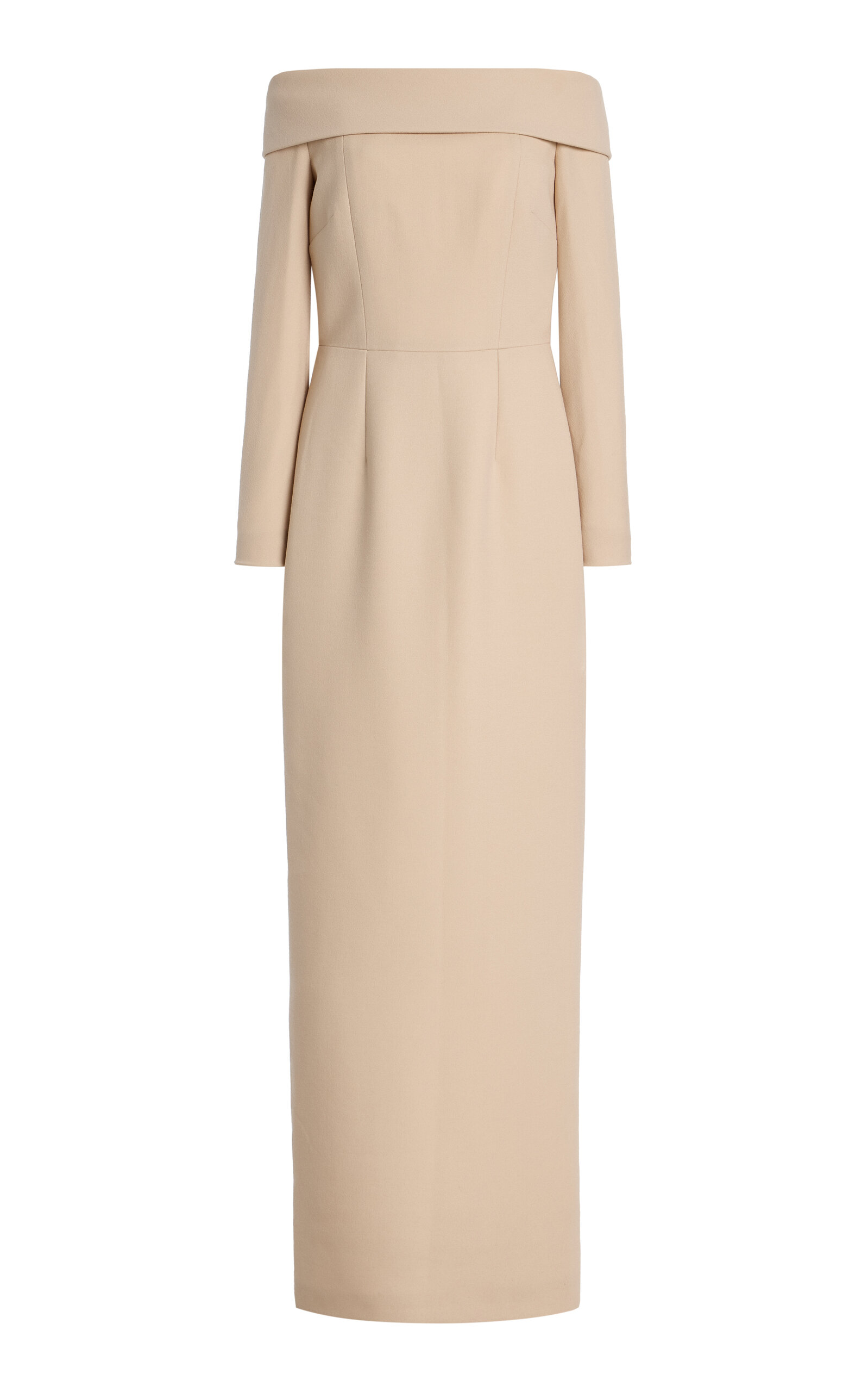 Emilia Wickstead Nosrat Off-the-shoulder Wool Crepe Maxi Dress