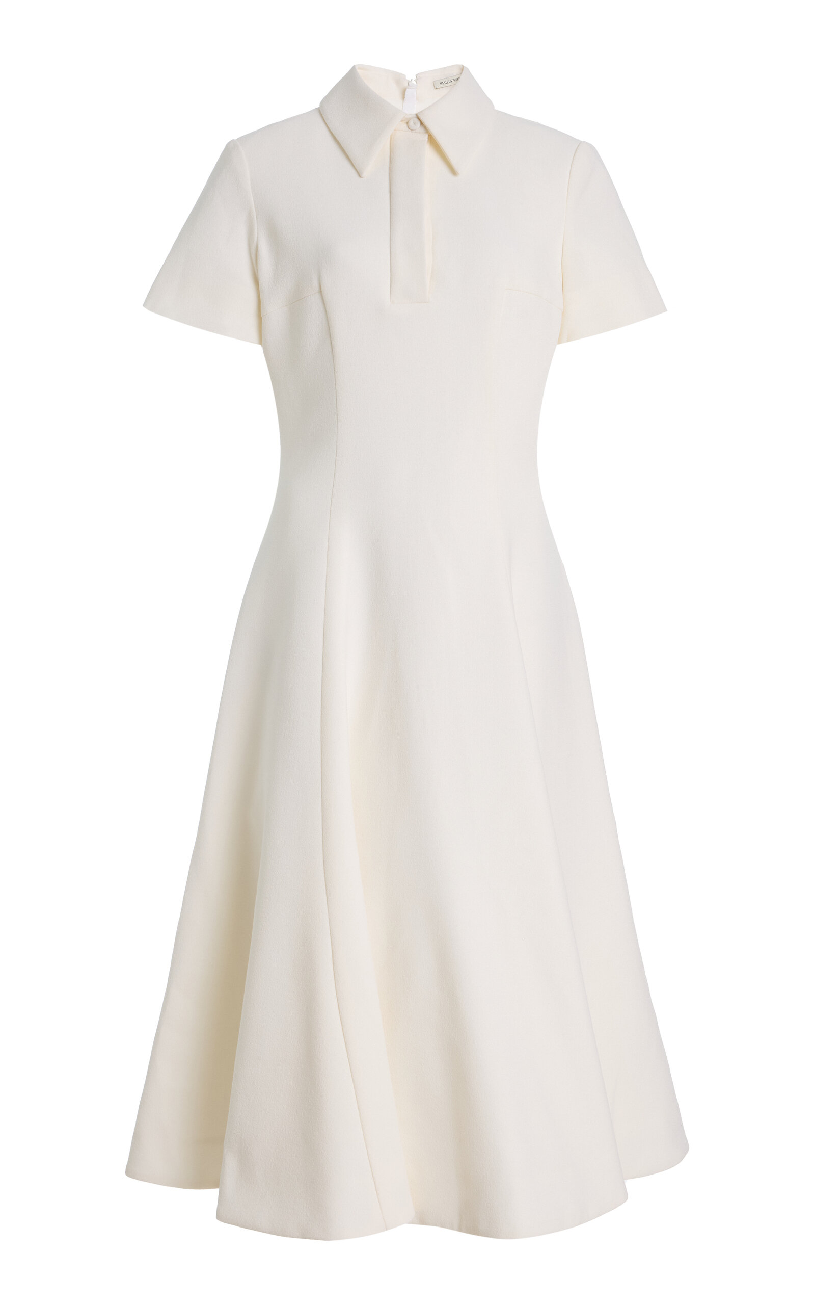 Emilia Wickstead Felciana Collared Wool Crepe Midi Dress