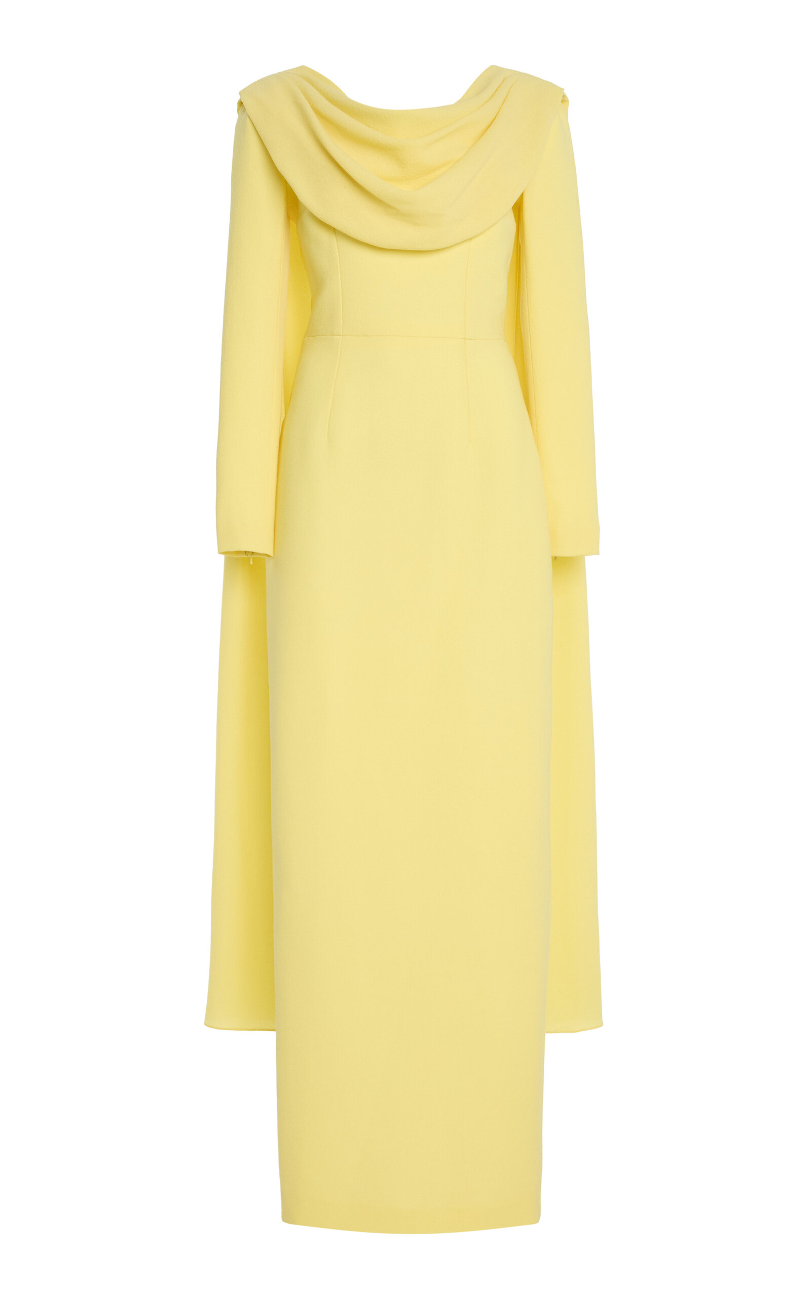 Emilia Wickstead Zaira Draped Wool Crepe Gown
