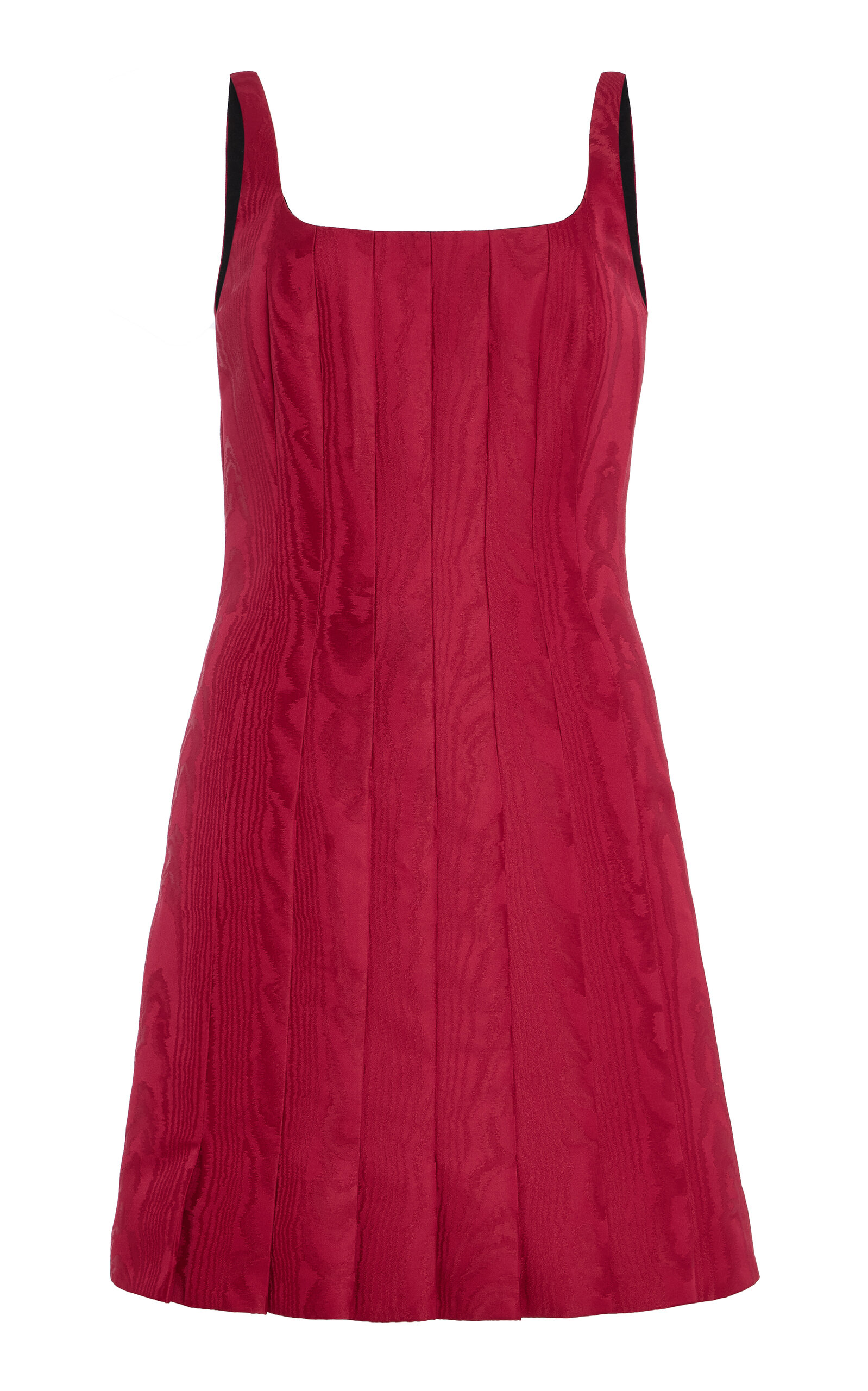 Emilia Wickstead Sascha Scoop-neck Moire Mikado Mini Dress