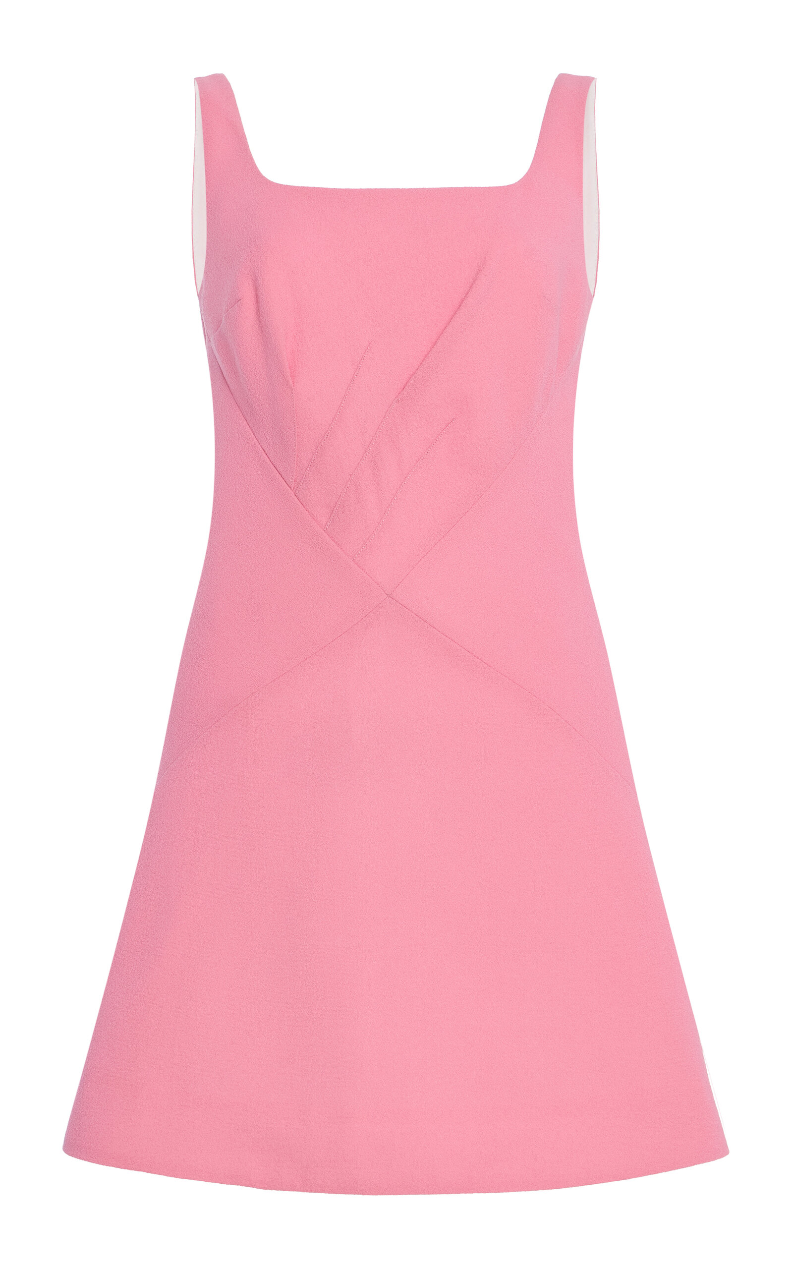 Emilia Wickstead Larvall Pleated Wool Crepe Mini Dress