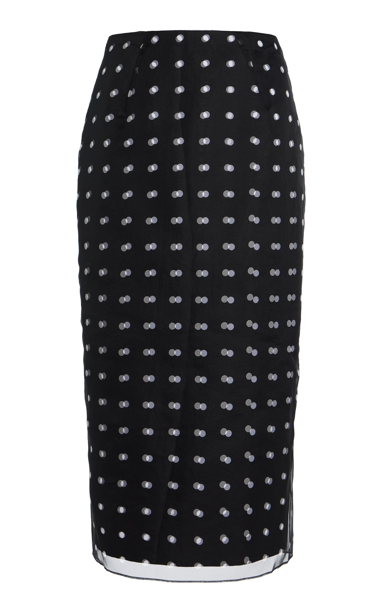 Emilia Wickstead Bethan Polka-Dot Taffeta Midi Skirt
