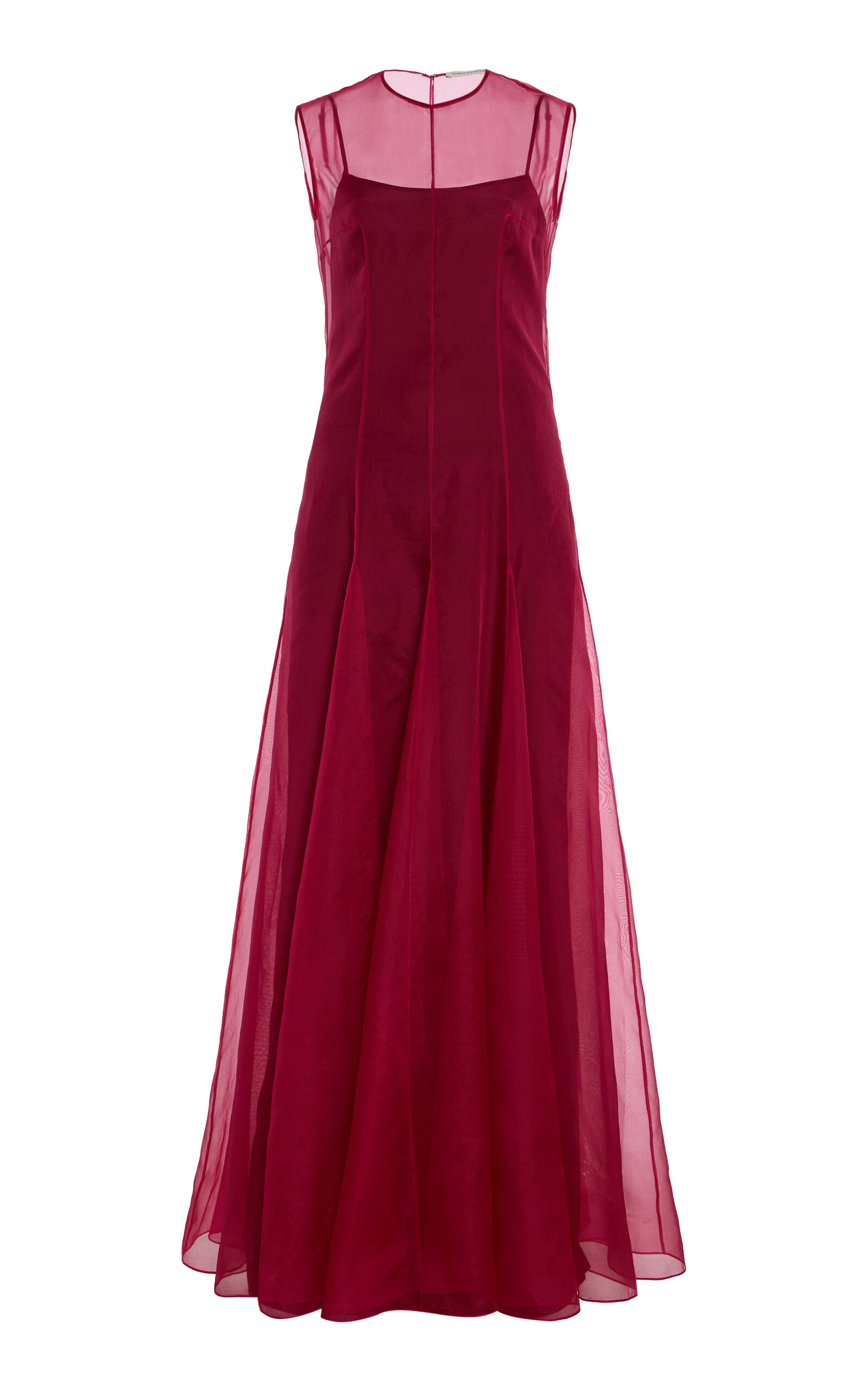 Emilia Wickstead Cassieopeia Sheer Moire Mikado Gown