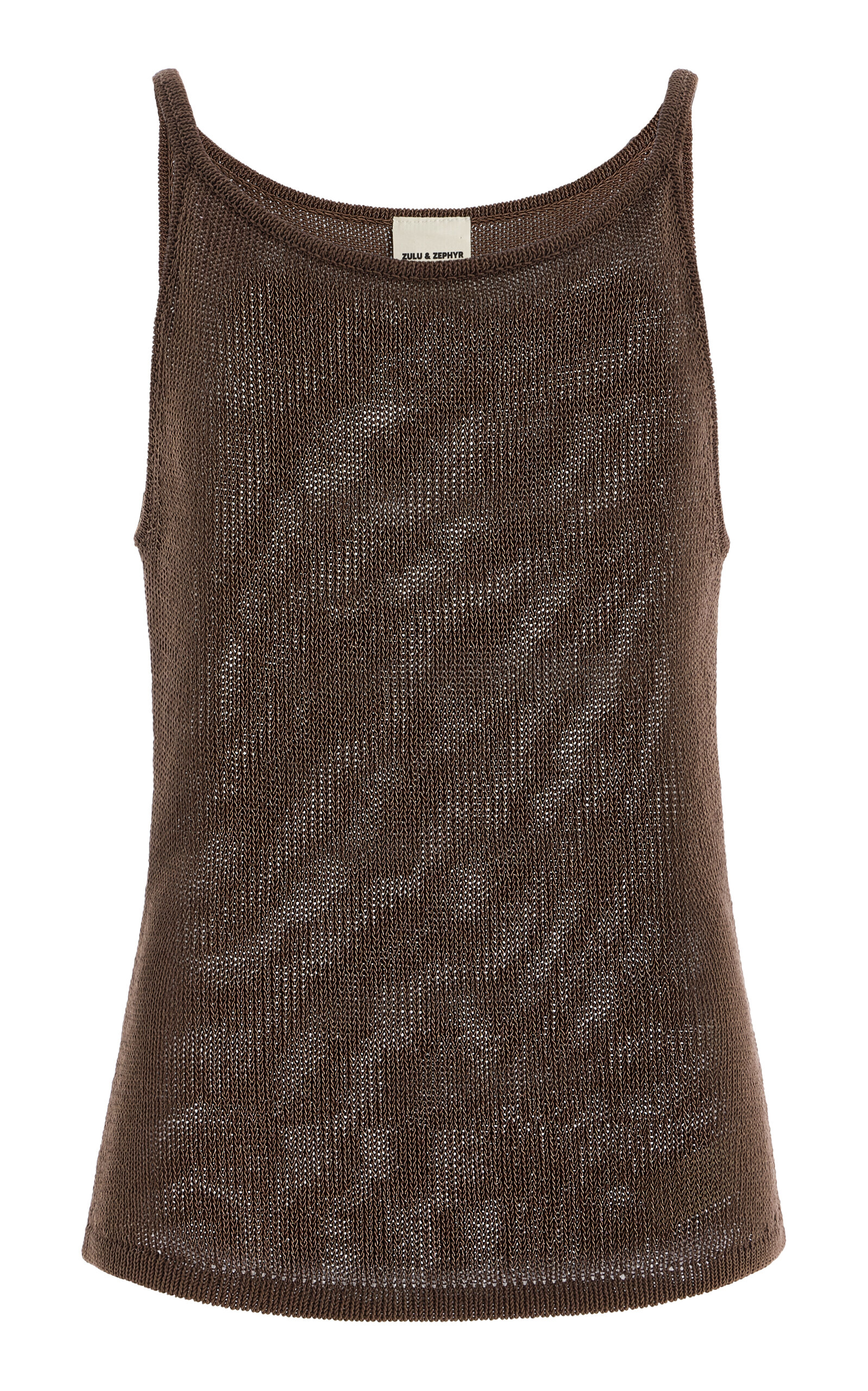 Zulu & Zephyr Textured Cotton-Blend Knit Tank Top