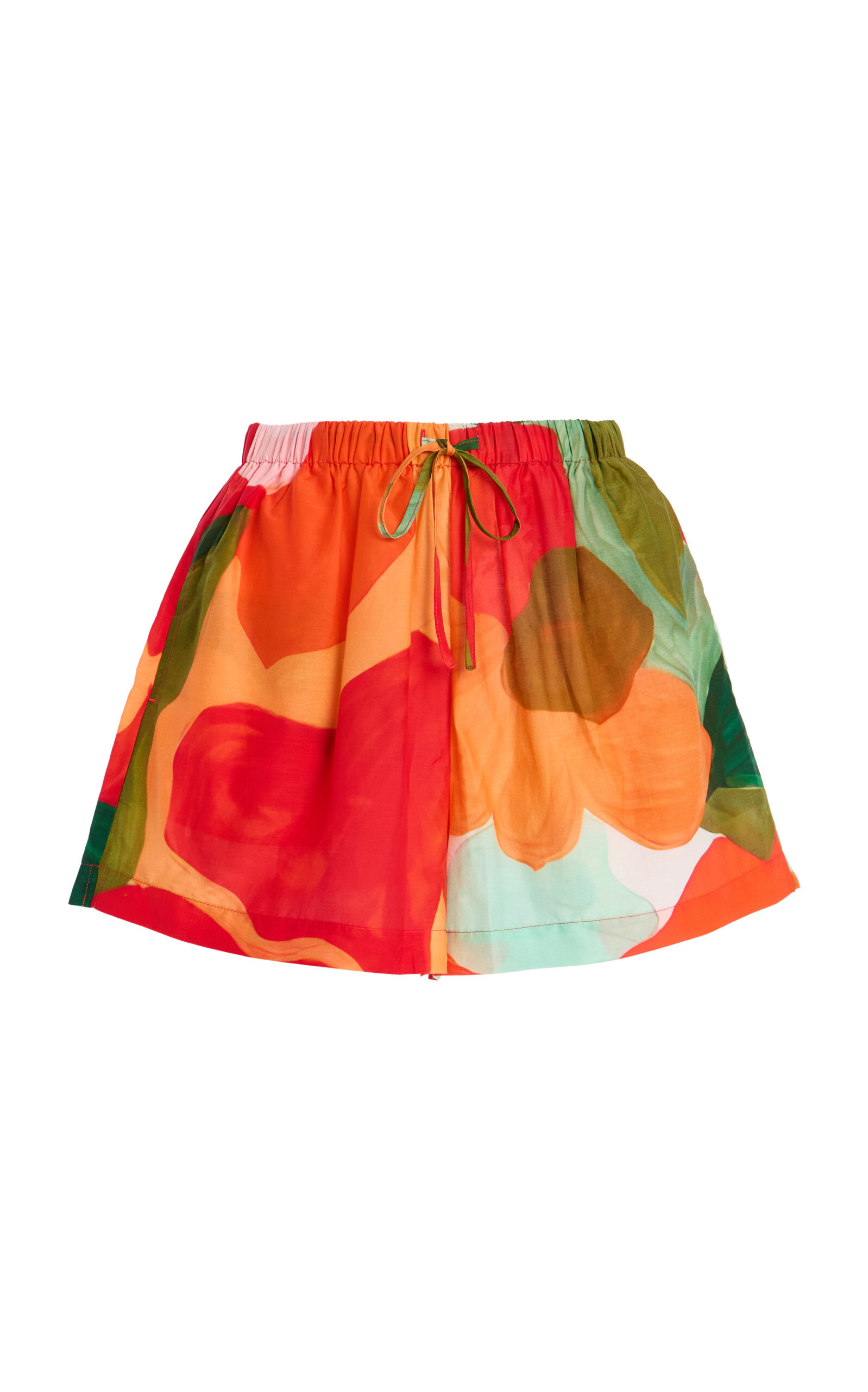Zulu & Zephyr Floral Cotton-Silk Shorts - Women's Clothing