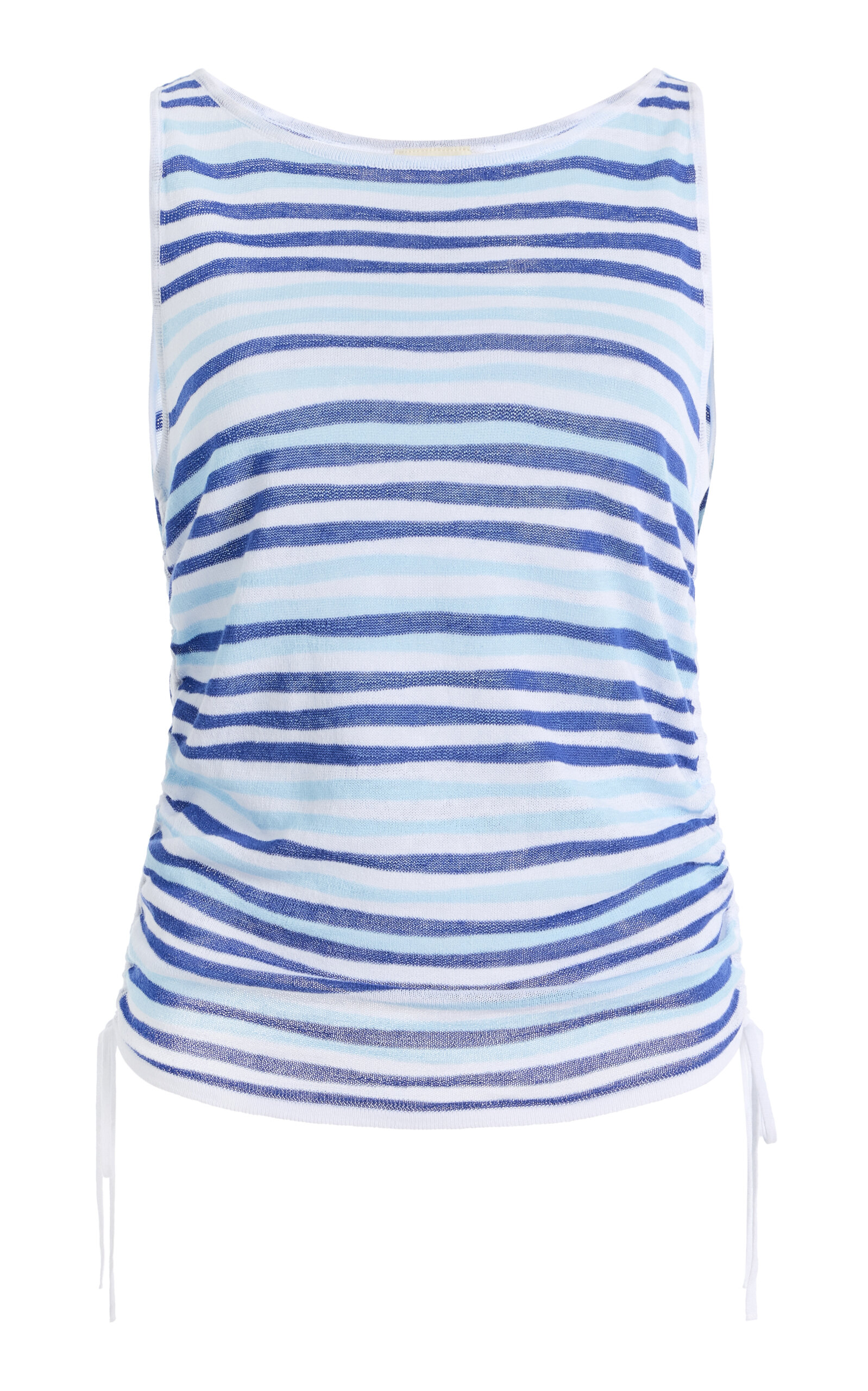 Zulu & Zephyr Gathered Striped Knit Tank Top