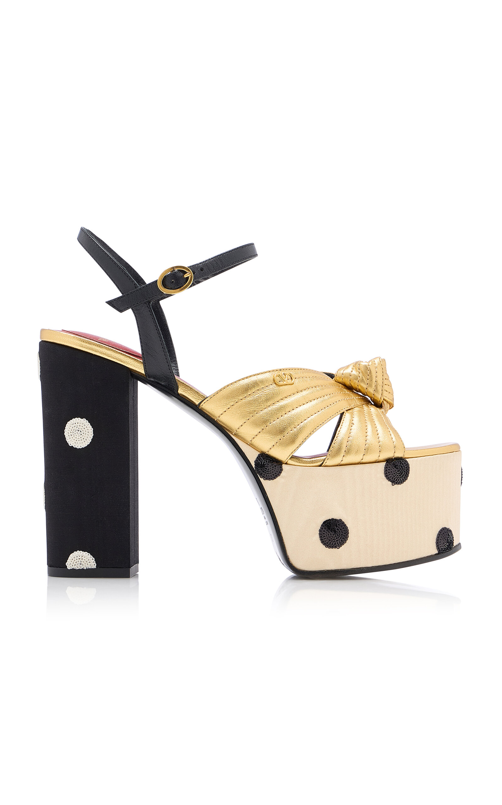Valentino Garavani Twist-Detailed Leather Platform Sandals