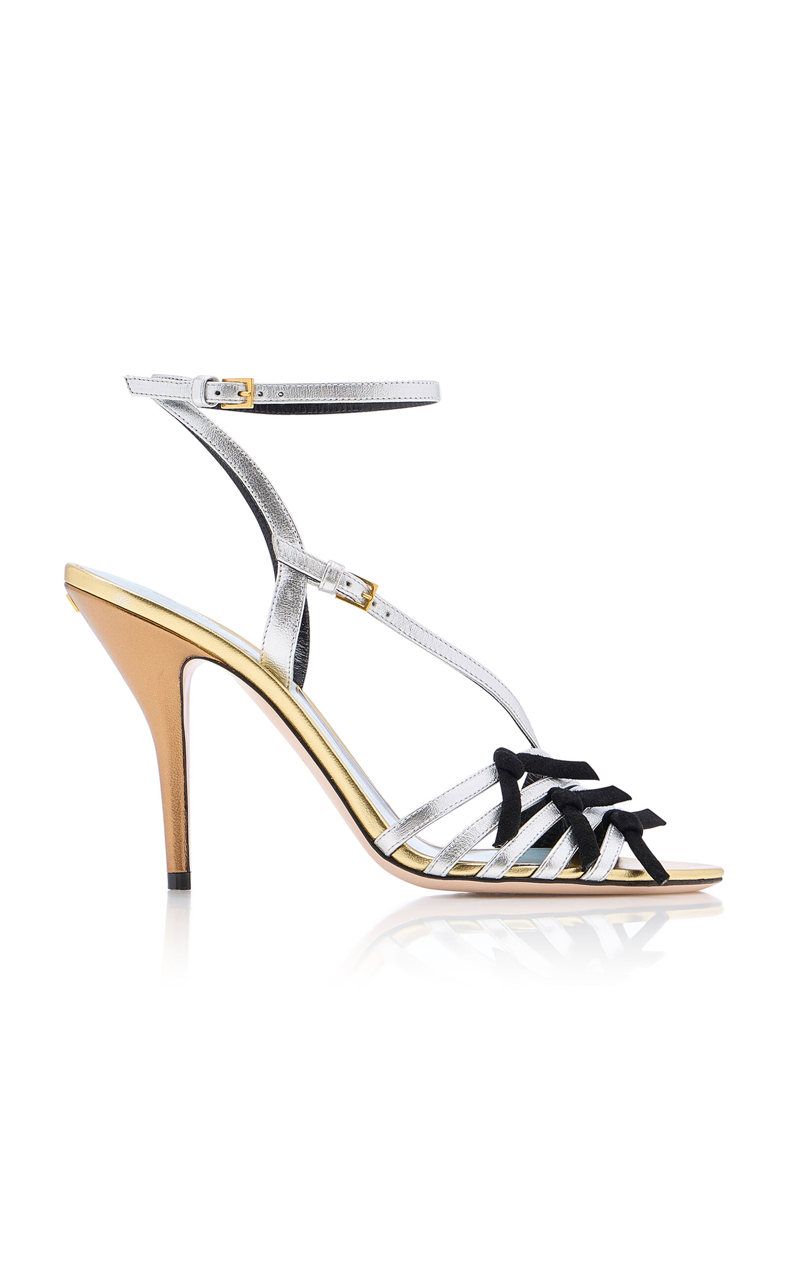 Valentino Garavani Nodine Leather Heeled Sandals - Moda Operandi