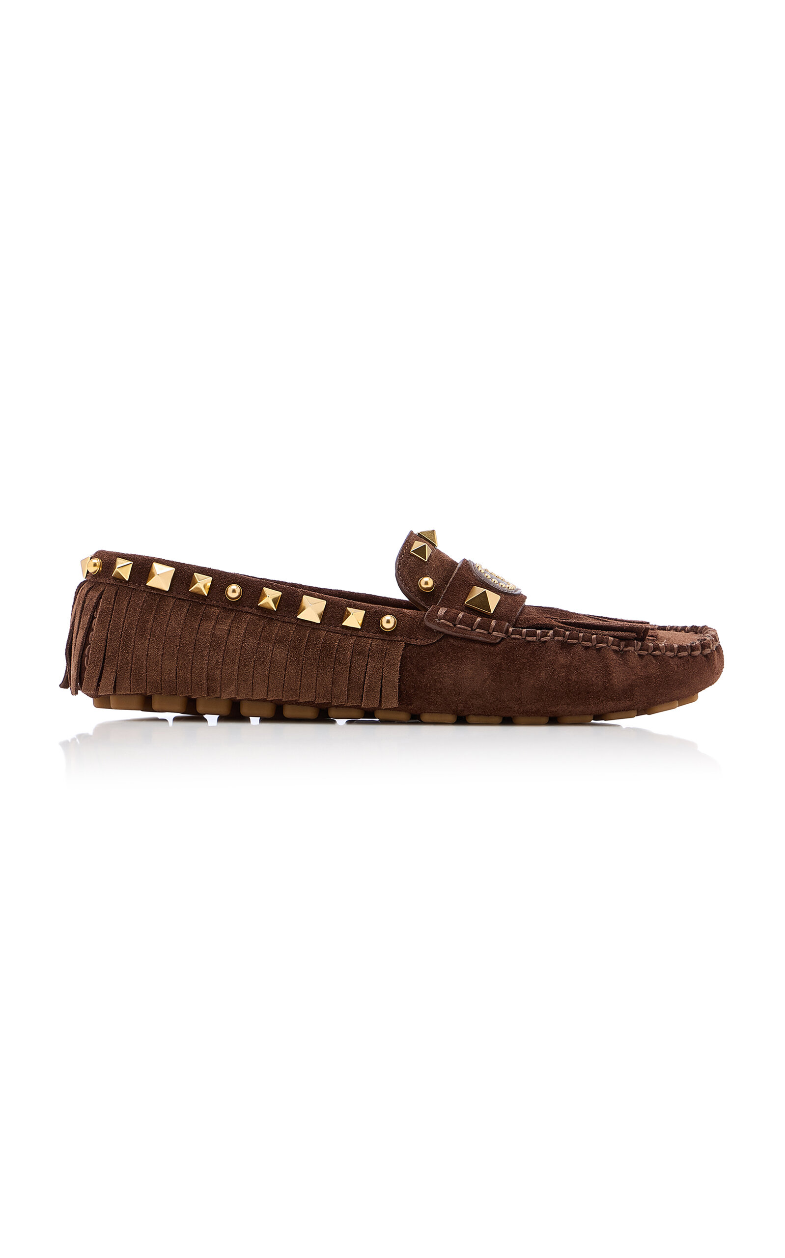 Valentino Garavani Plaster Caster Leather Driving Shoes - Moda Operandi