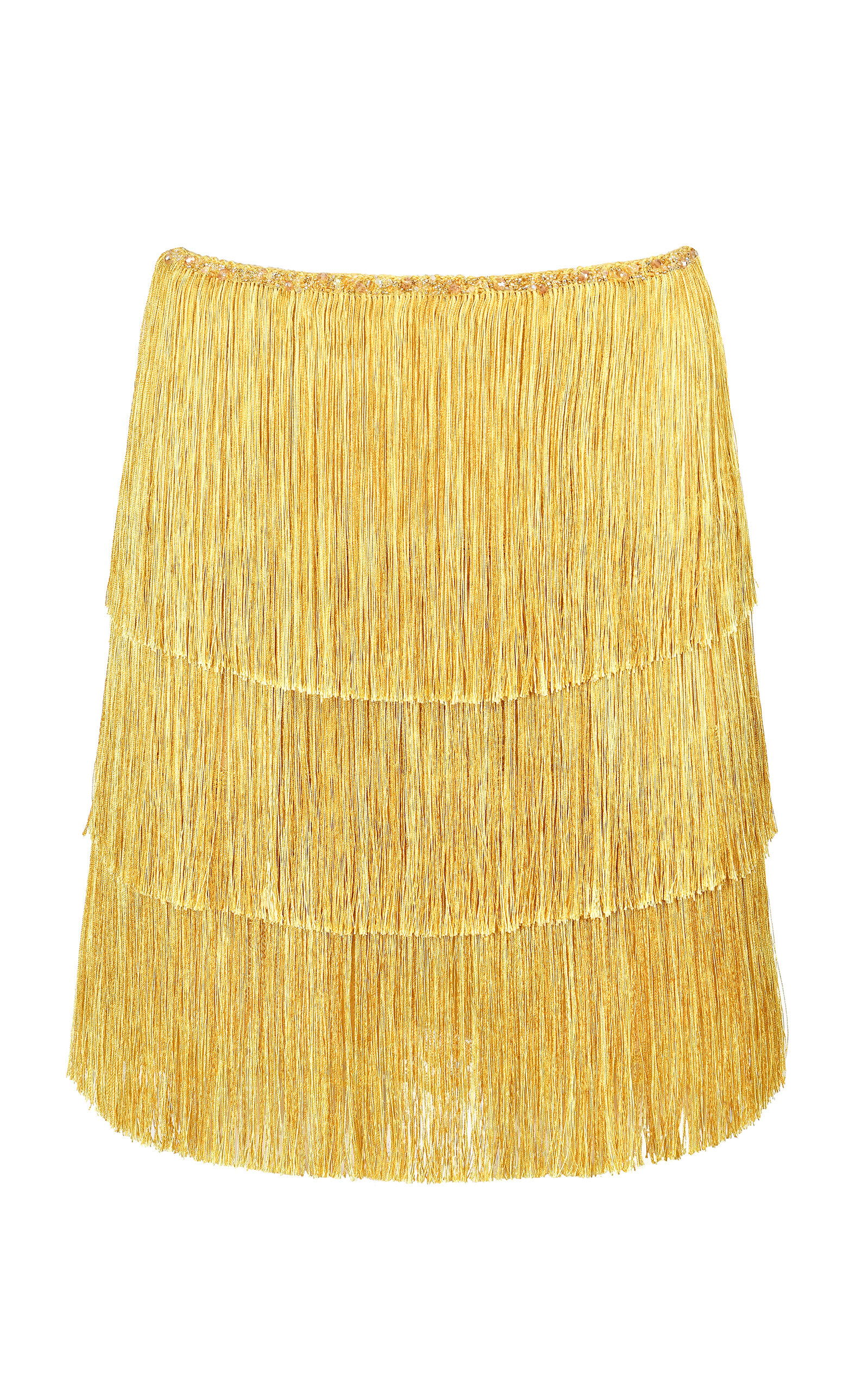 Sunlight Fringe Silk Blend Mini Skirt
