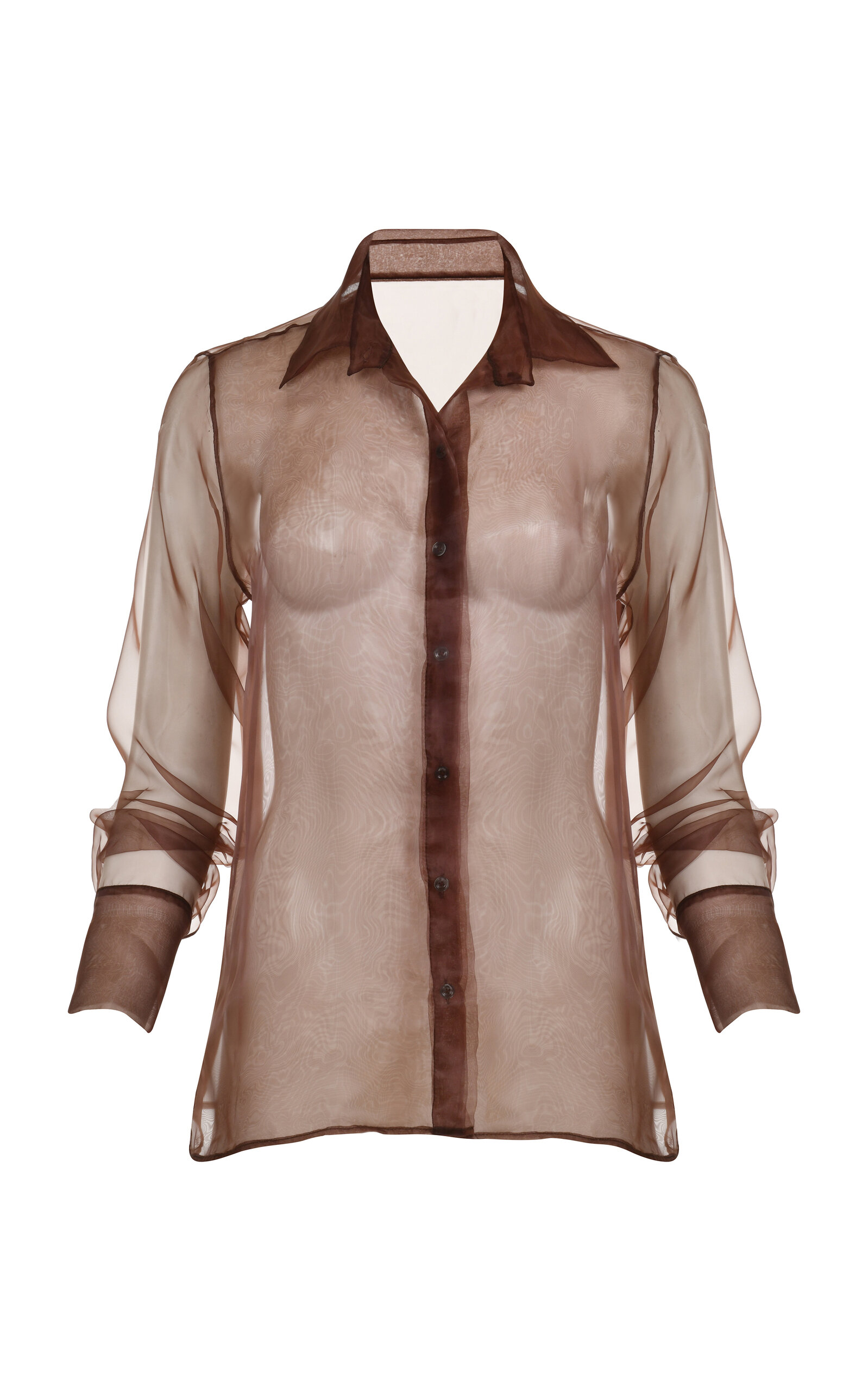 Smoke Sheer Silk Blouse