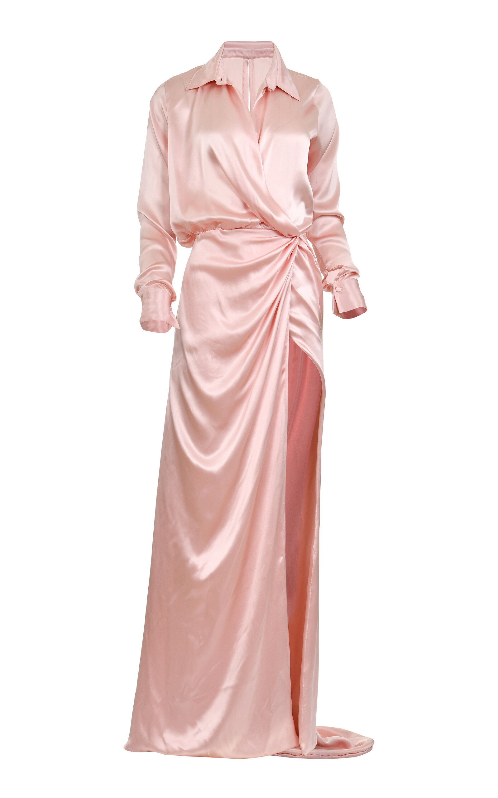 Francesca Miranda Exclusive Blush Horizon Silk Maxi Dress