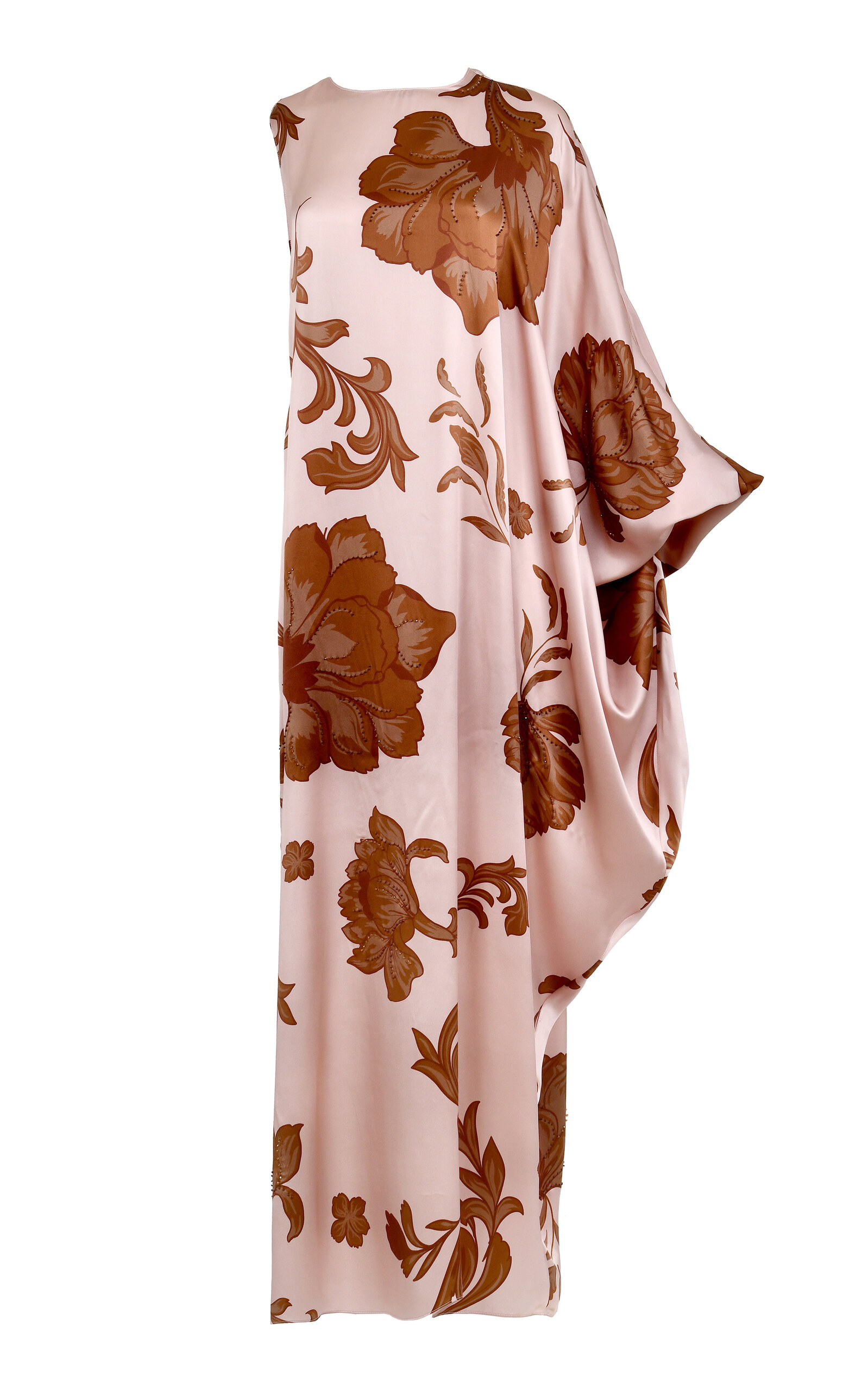Floral Wind Silk Maxi Dress