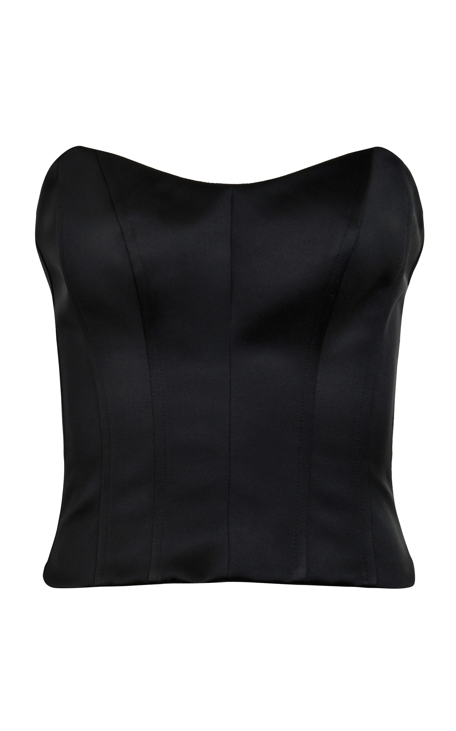 Onyx Silk Corset Top
