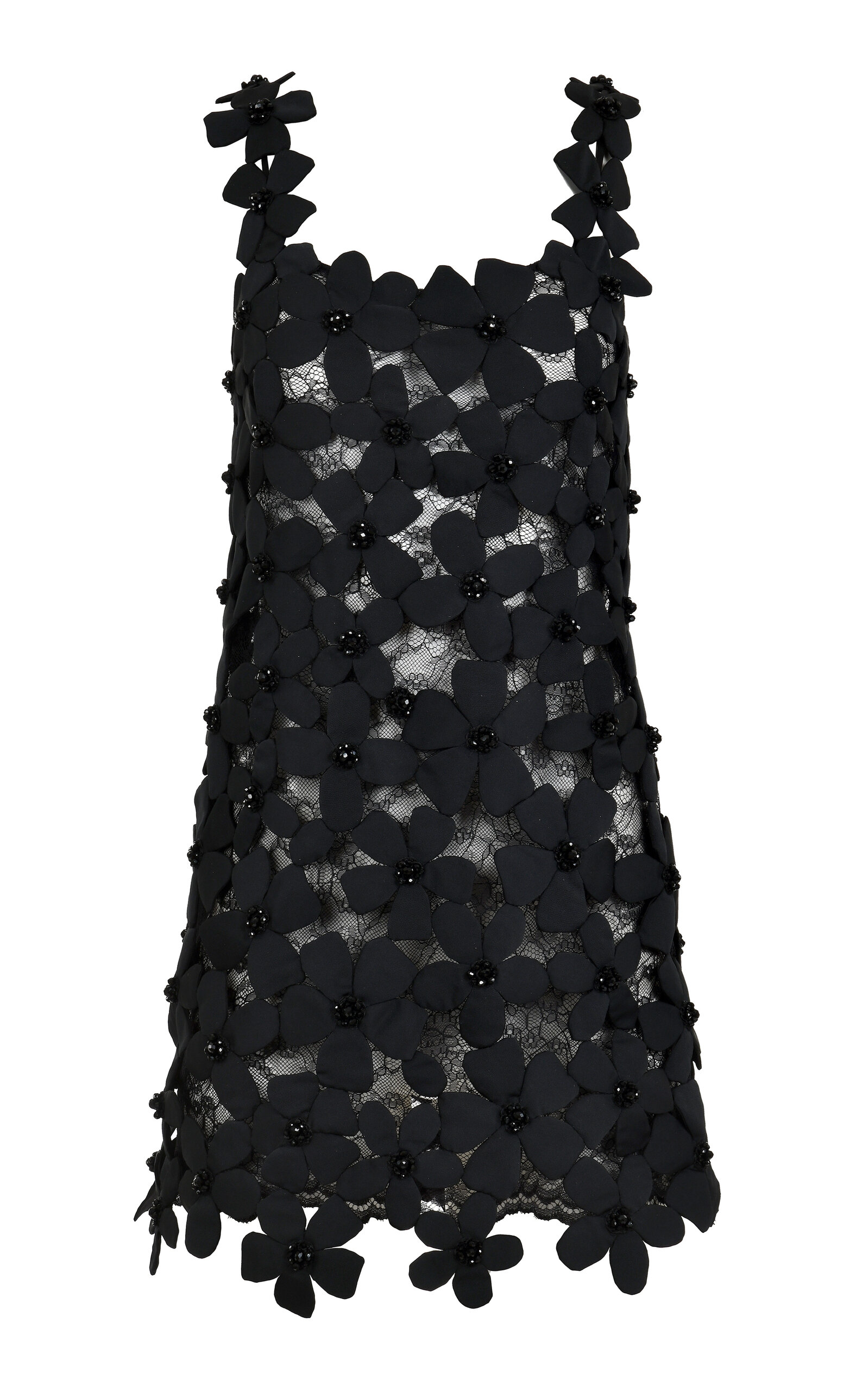 Francesca Miranda Jardin Negro Silk Mini Dress In Black