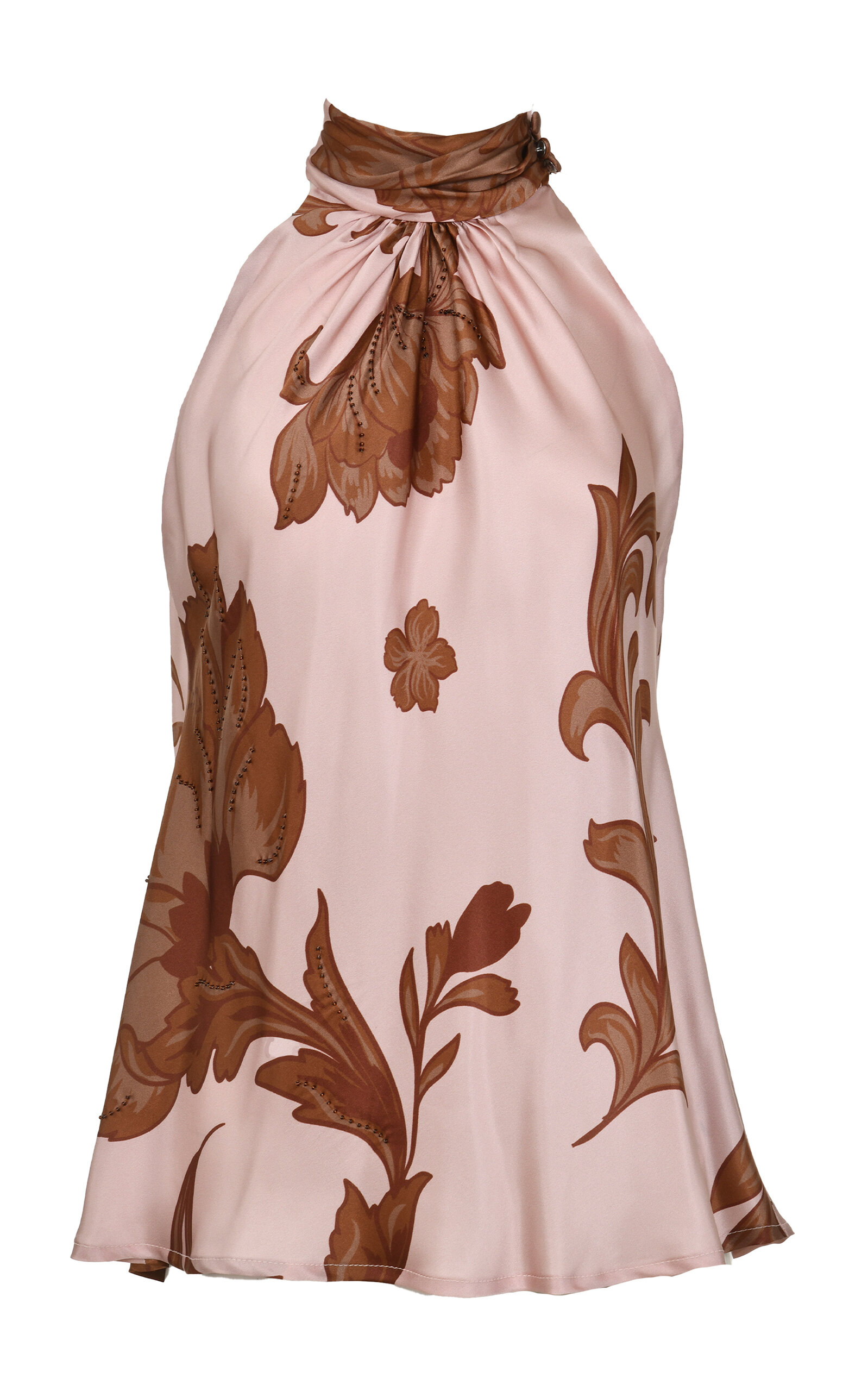 Francesca Miranda Erden Pink Silk Top