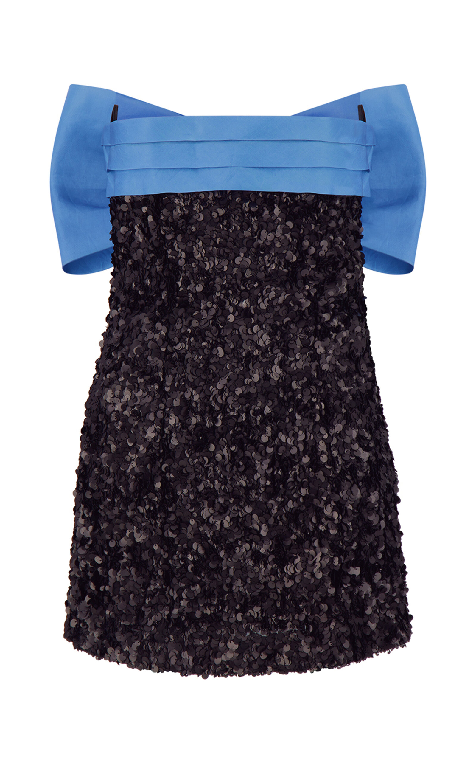 La Fuori Black Embroidered Dress In Black